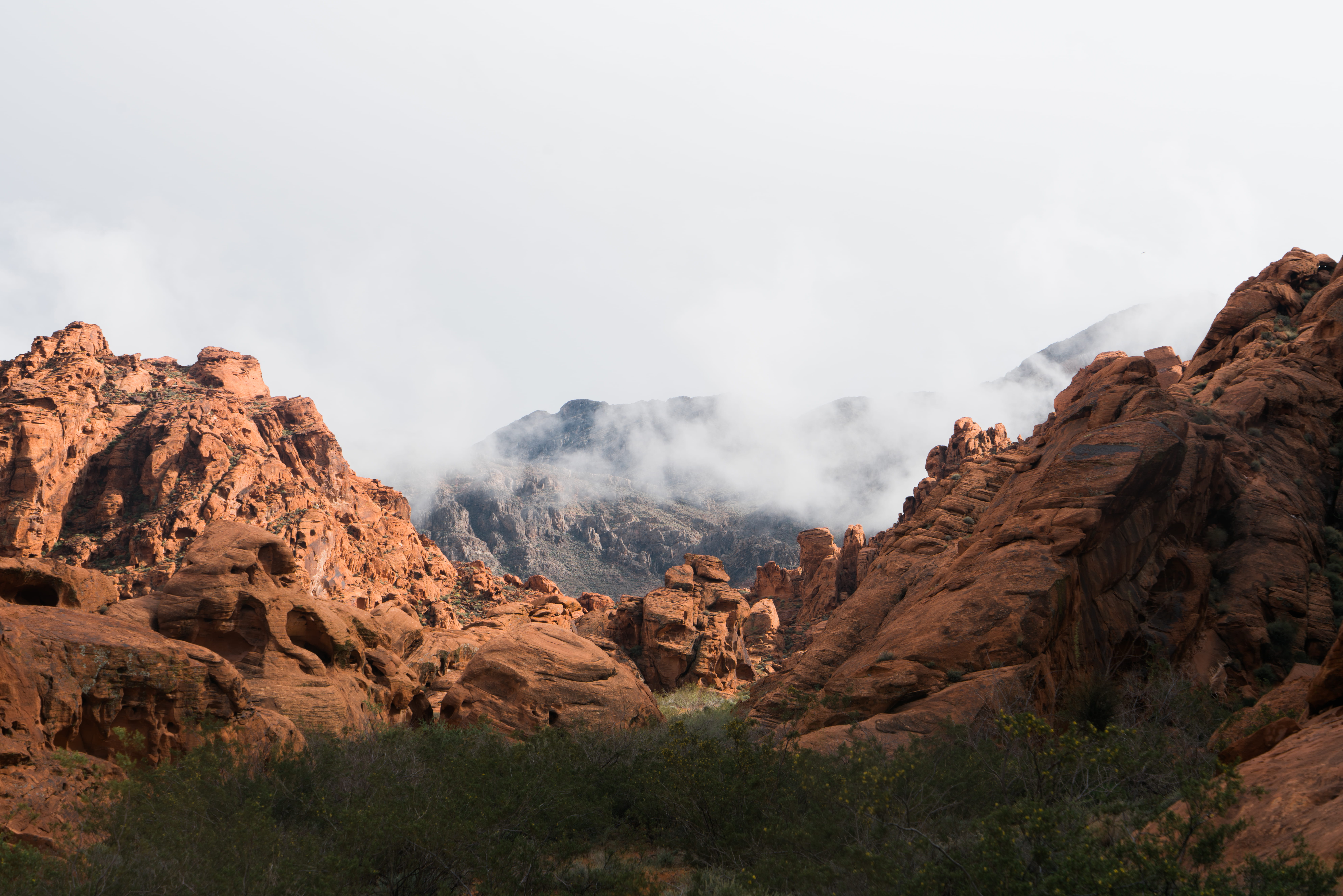 climate, formation, moapa valley, remote, eroded, solid, clouds, landscape, scenics - nature, rock - object, arid climate, rock formation, outdoors, beauty in nature, HD Wallpaper