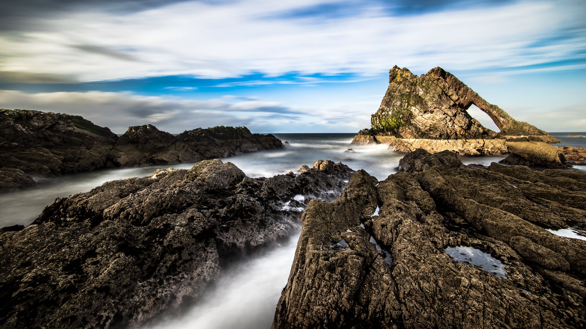 scenics, water, gray, outdoors, rock - Object, day, blue, beach, body, iceland, geotagged, beauty In Nature, photo, Bow, europe, travel, sky, body of water, HD Wallpaper
