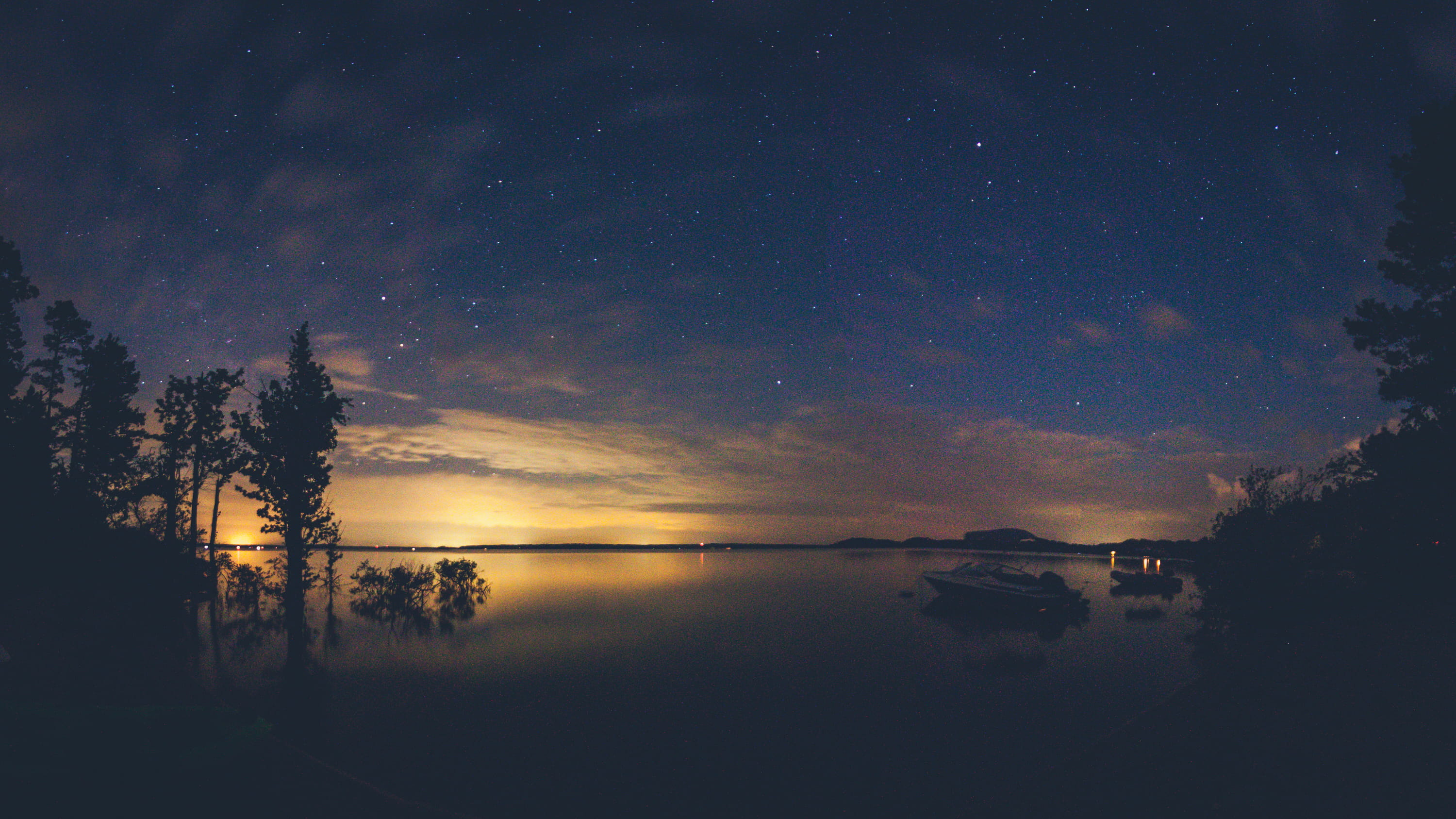 space and astronomy, sky, body of water, white, evening, hour, night, milky way, towards, weather, nature, scenics, cloudscape, silhouette, heading, idyllic, HD Wallpaper