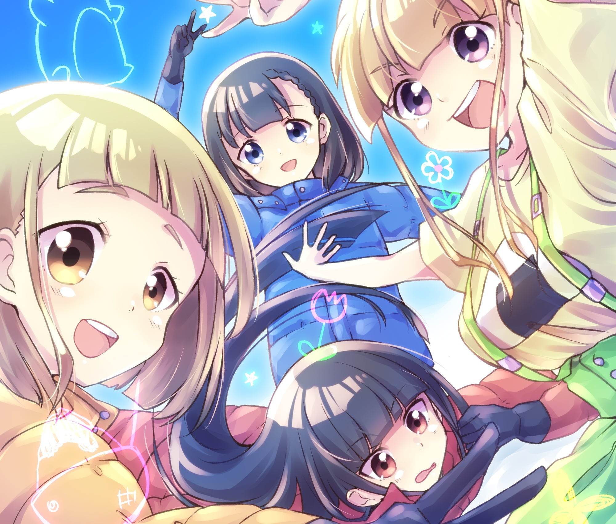 1080P, Shirase Kobuchizawa, Hinata Miyake, Mari Tamaki, Yuzuki Shiraishi, Anime, A Place Further Than The Universe, HD Wallpaper