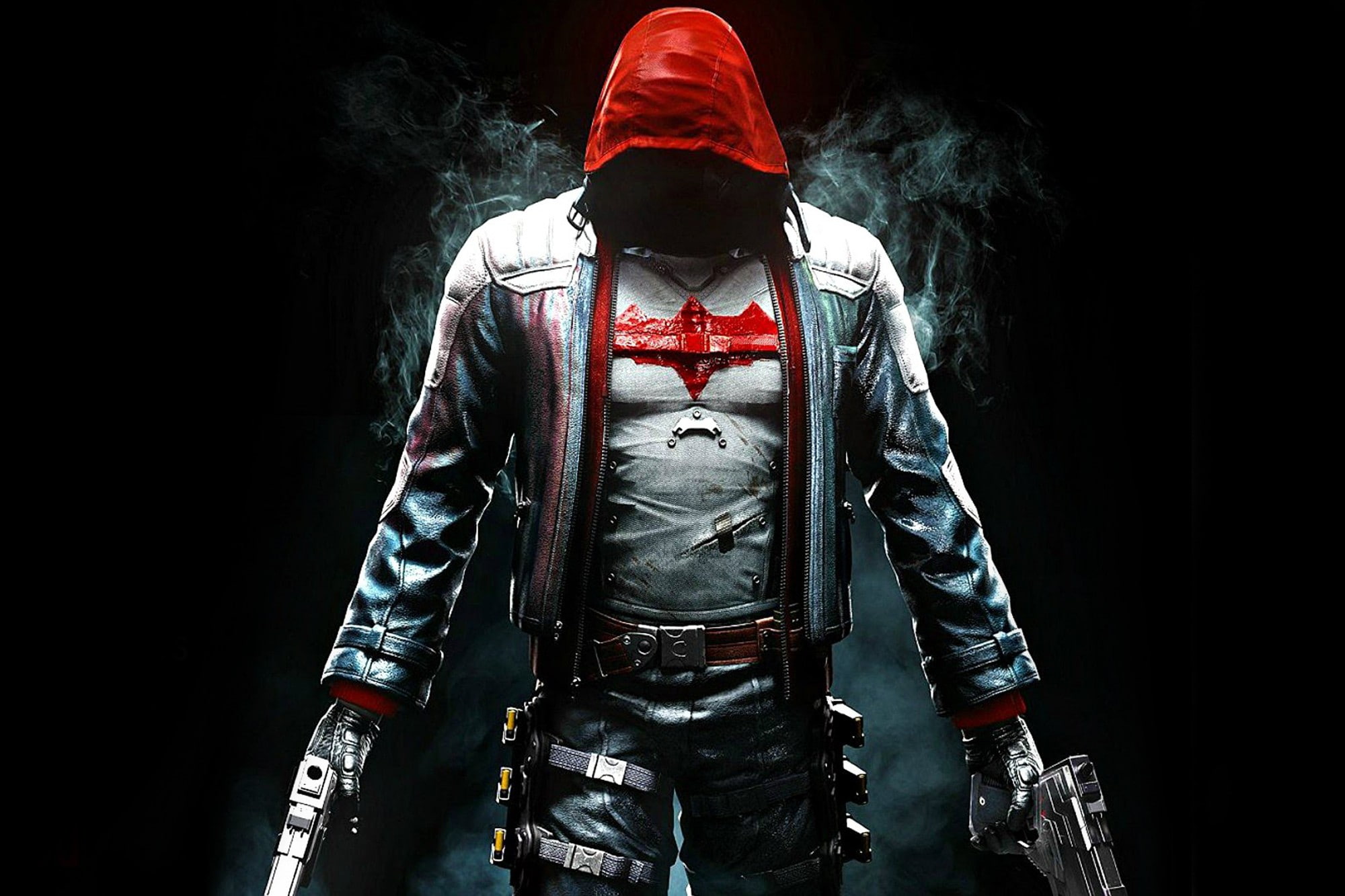 mask, creed, equipment, game, video, light, weapons, s, hood, batman, red, assassin, Red Hood, 1080P, arkham, Batman: Arkham, HD Wallpaper