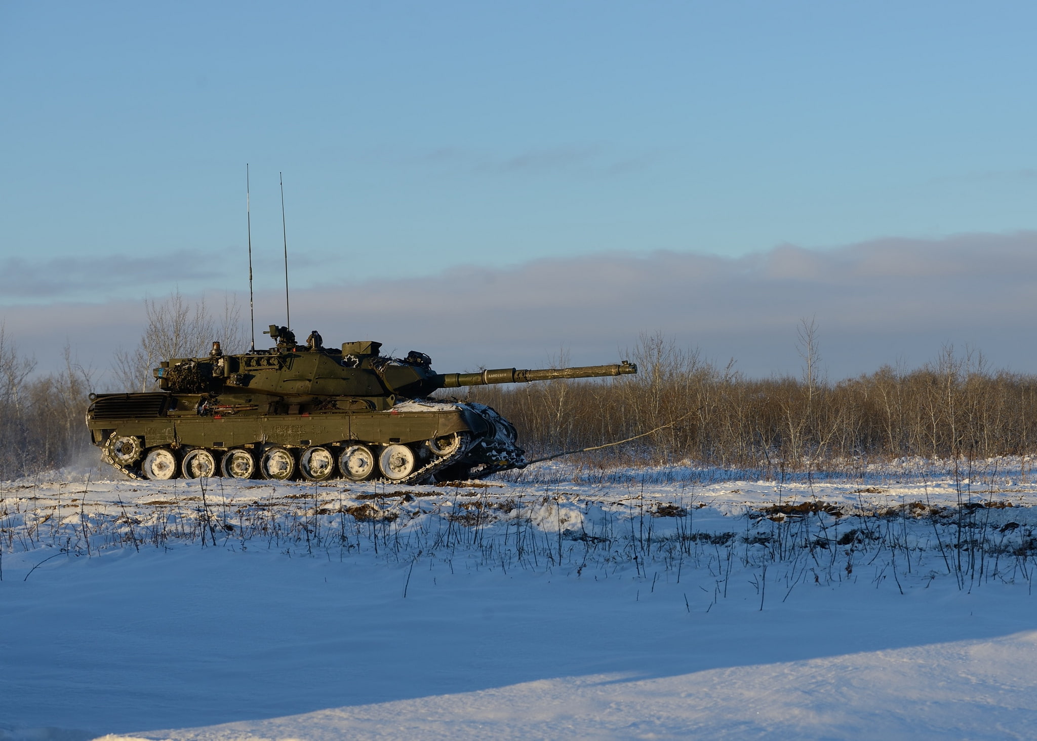 tank, winter, field, the sky, Leopard 1, 1080P, HD Wallpaper