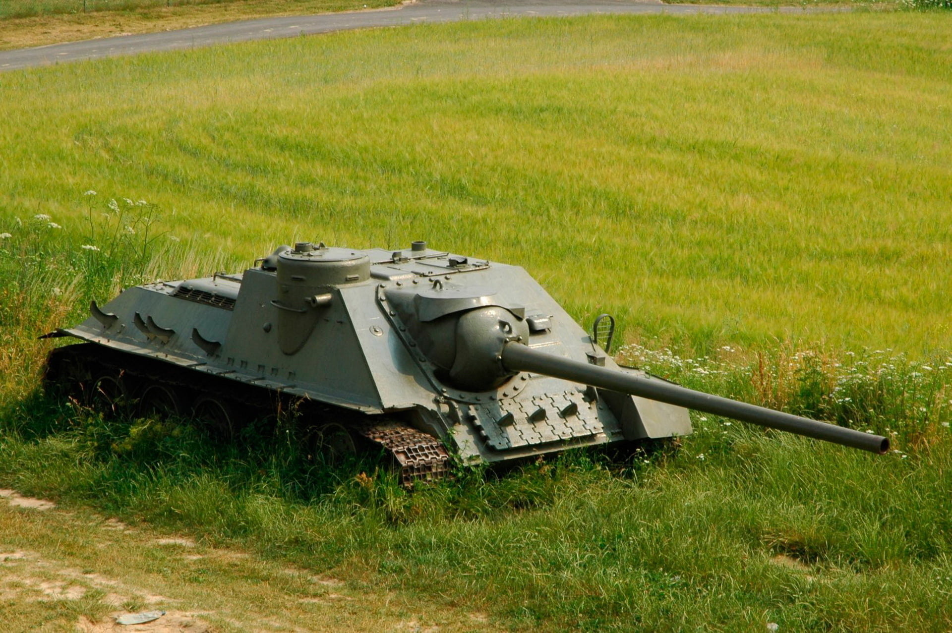 steel, transportation, grass, 1080P, SAU, no people, armed forces, gray, outdoors, fighting, nature, mode of transportation, government, land, self-propelled artillery, HD Wallpaper
