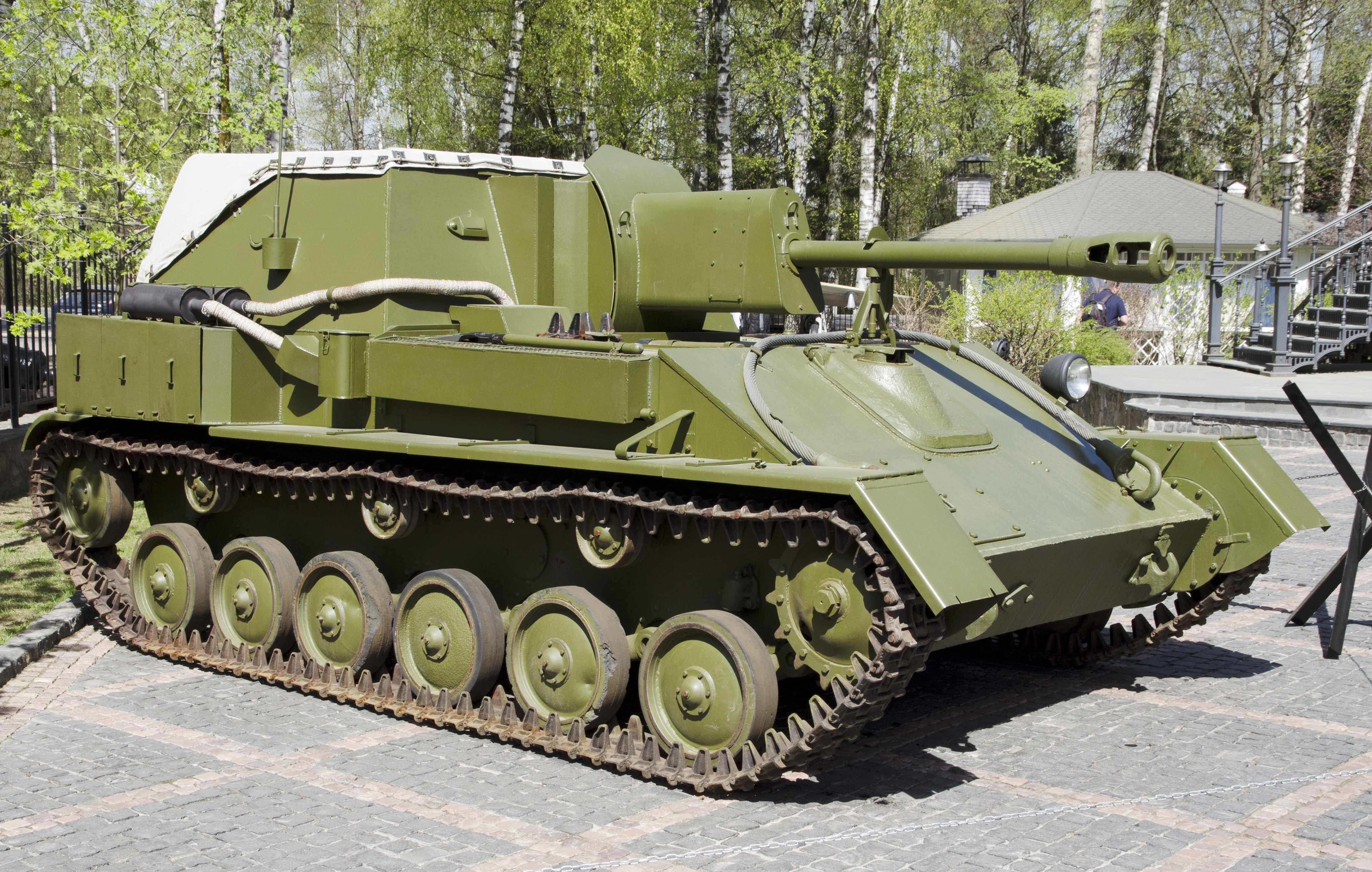 SU-76M, Soviet, in the great, 4K, installation, artillery, Patriotic war, self-propelled, SAU, used, HD Wallpaper