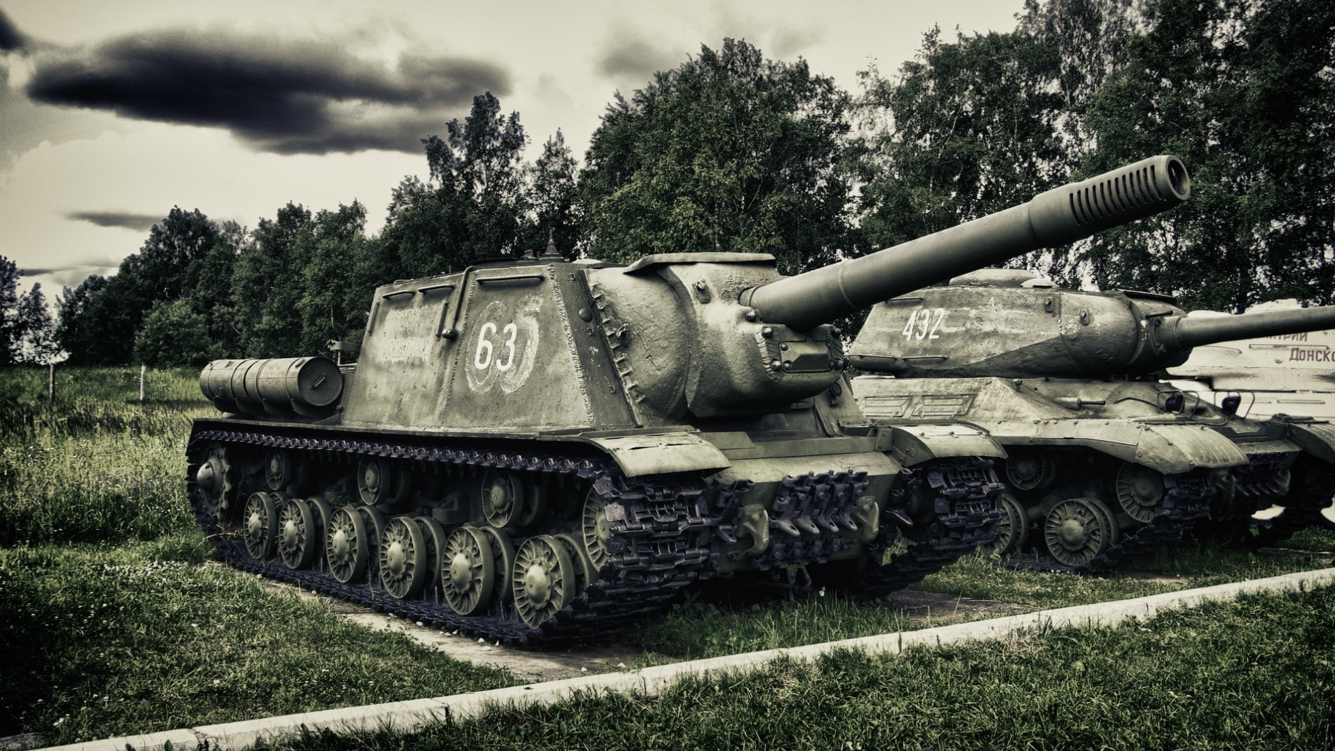 war, Soviet, nature, no people, the sky, heavy, Domestic, fighting, conflict, plant, artillery, battle, St. Johns wort, Clouds, military, transportation, HD Wallpaper