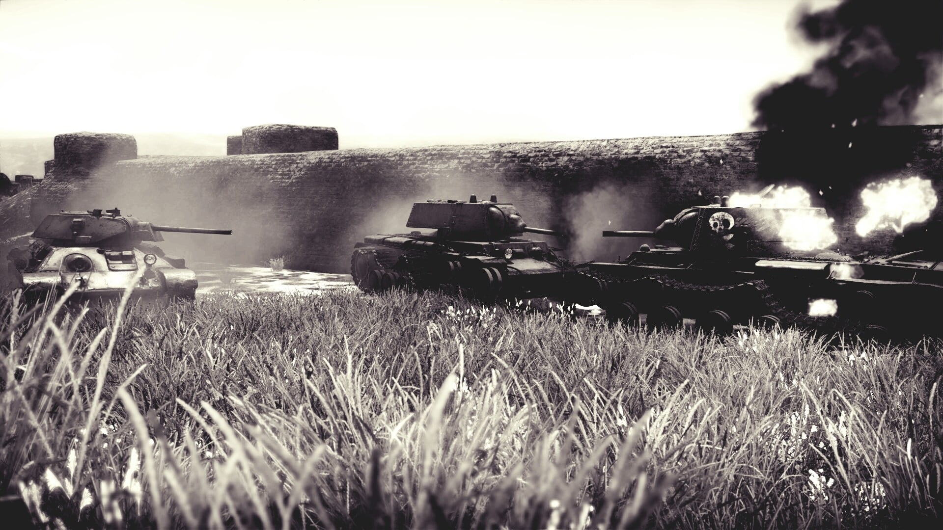land, stationary, mode of transportation, agriculture, agricultural equipment, water, agricultural machinery, T-34, growth, sky, day, field, war, farm, HD Wallpaper