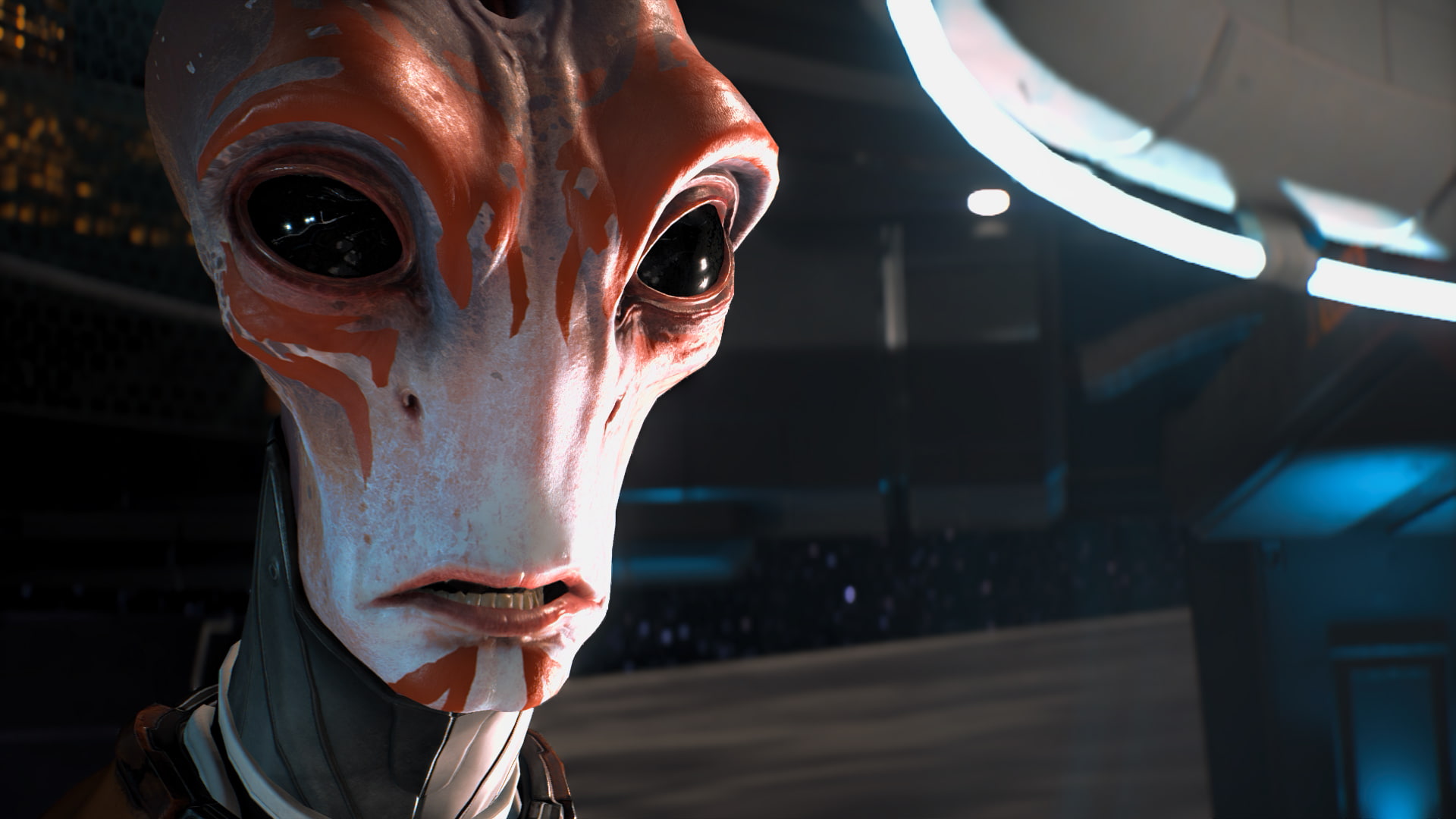 portrait, 1080P, architecture, creativity, built structure, illuminated, indoors, no people, sculpture, close-up, Pathfinder Raeka, representation, Mass Effect, HD Wallpaper