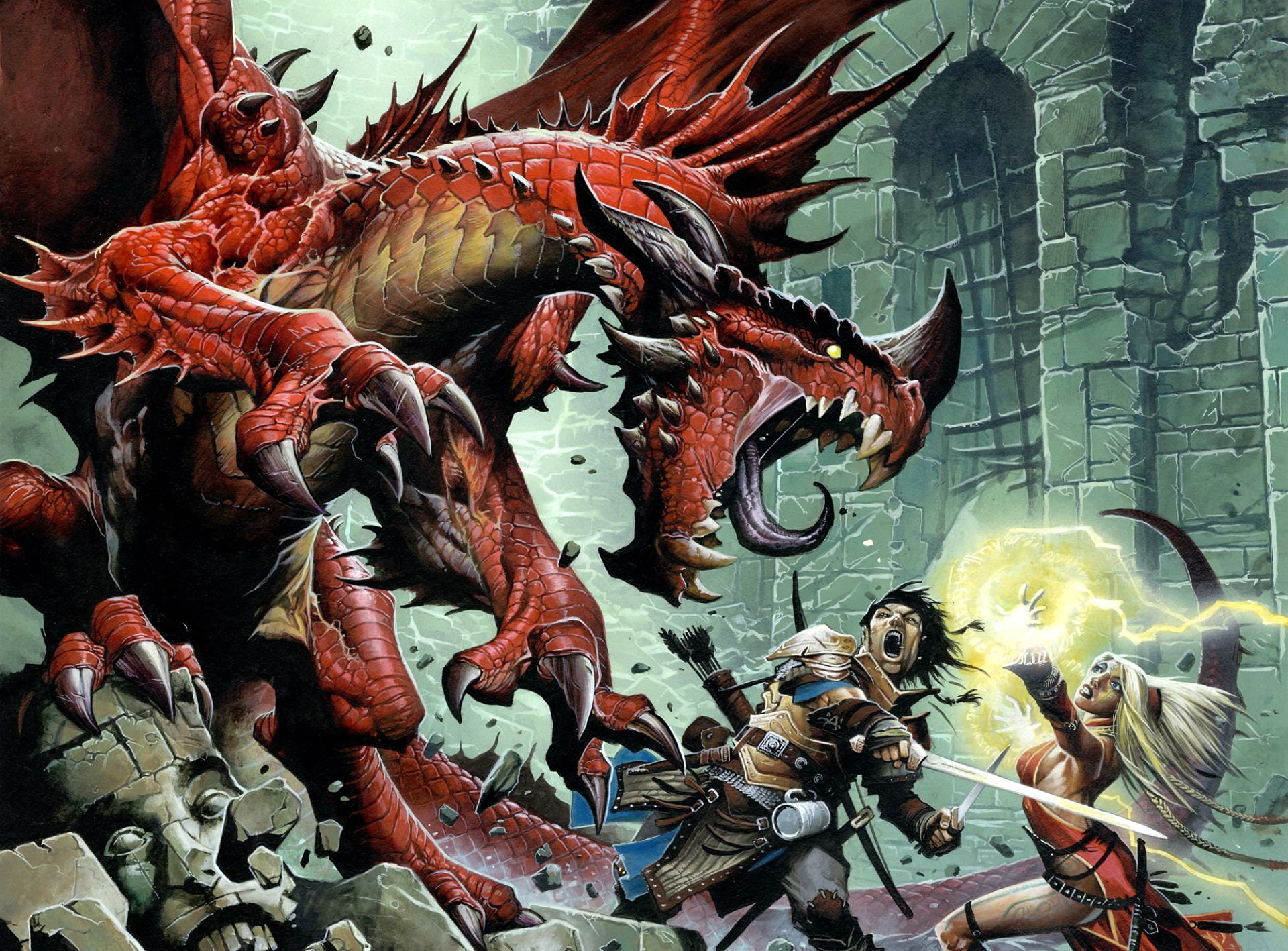 1080P, fantasy, dragon, pathfinder, rpg, board, HD Wallpaper