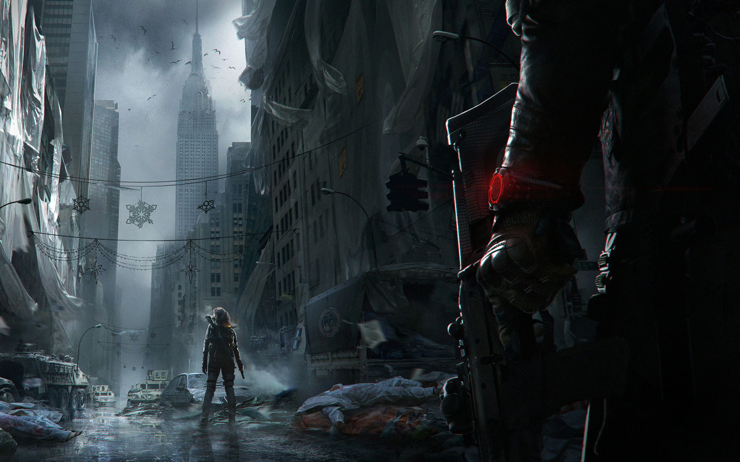 nature, people, walking, urban Scene, digital, adult, one person, tom clancy, rear view, tactical, 1080P, the division, danger, architecture, full length, HD Wallpaper