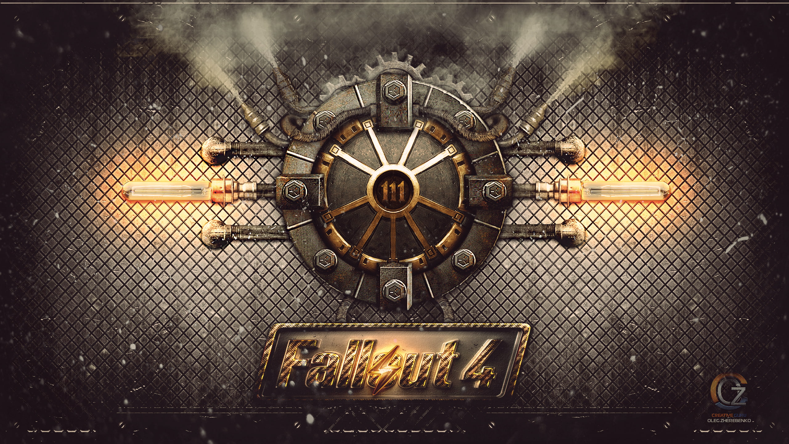 fan art, Fallout 4, 2K, vault - tec, Bethesda Game Studios, CGOz, postapokalipsis, door, HD Wallpaper