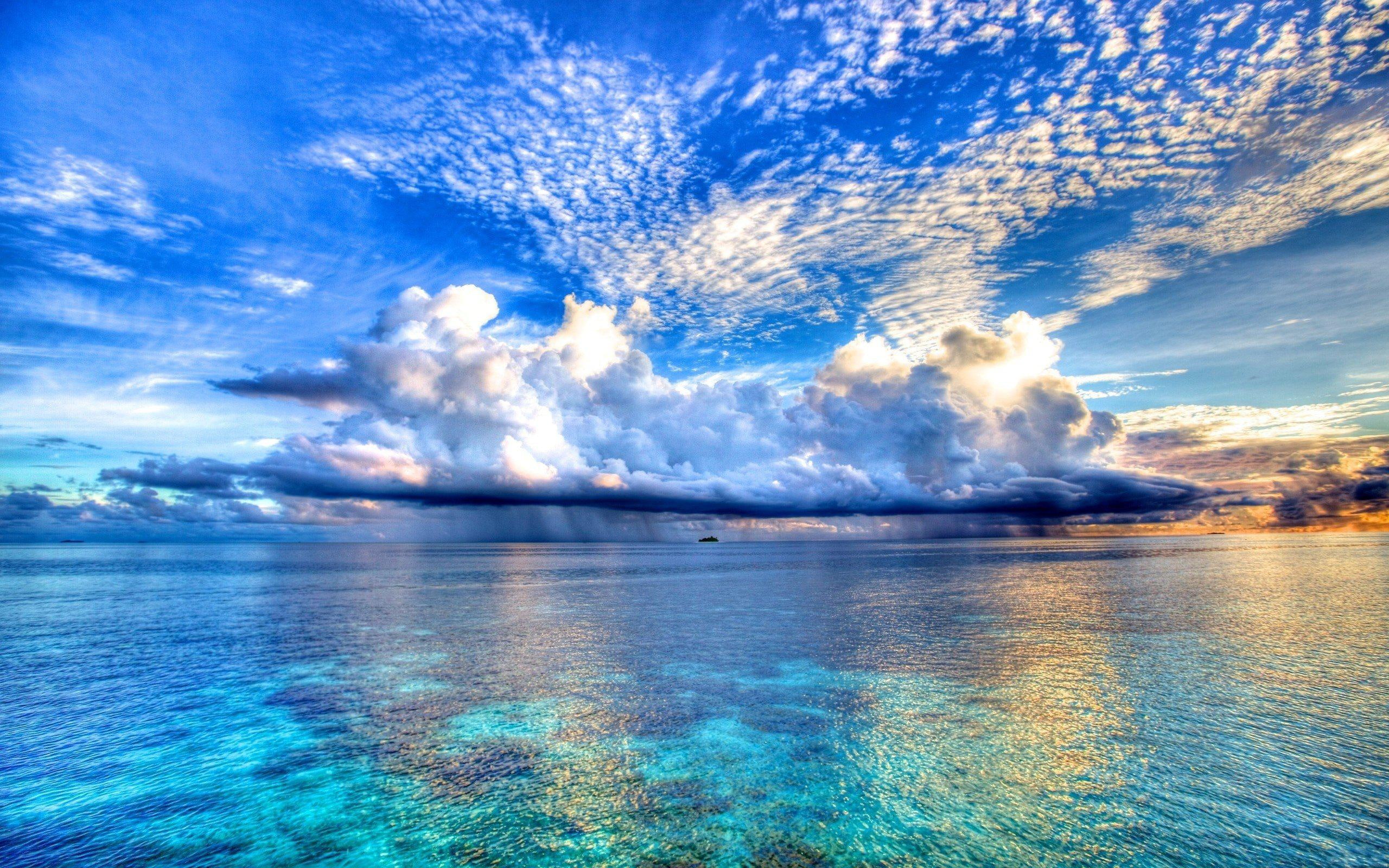 could, sea, over, nature, 2K, HD Wallpaper