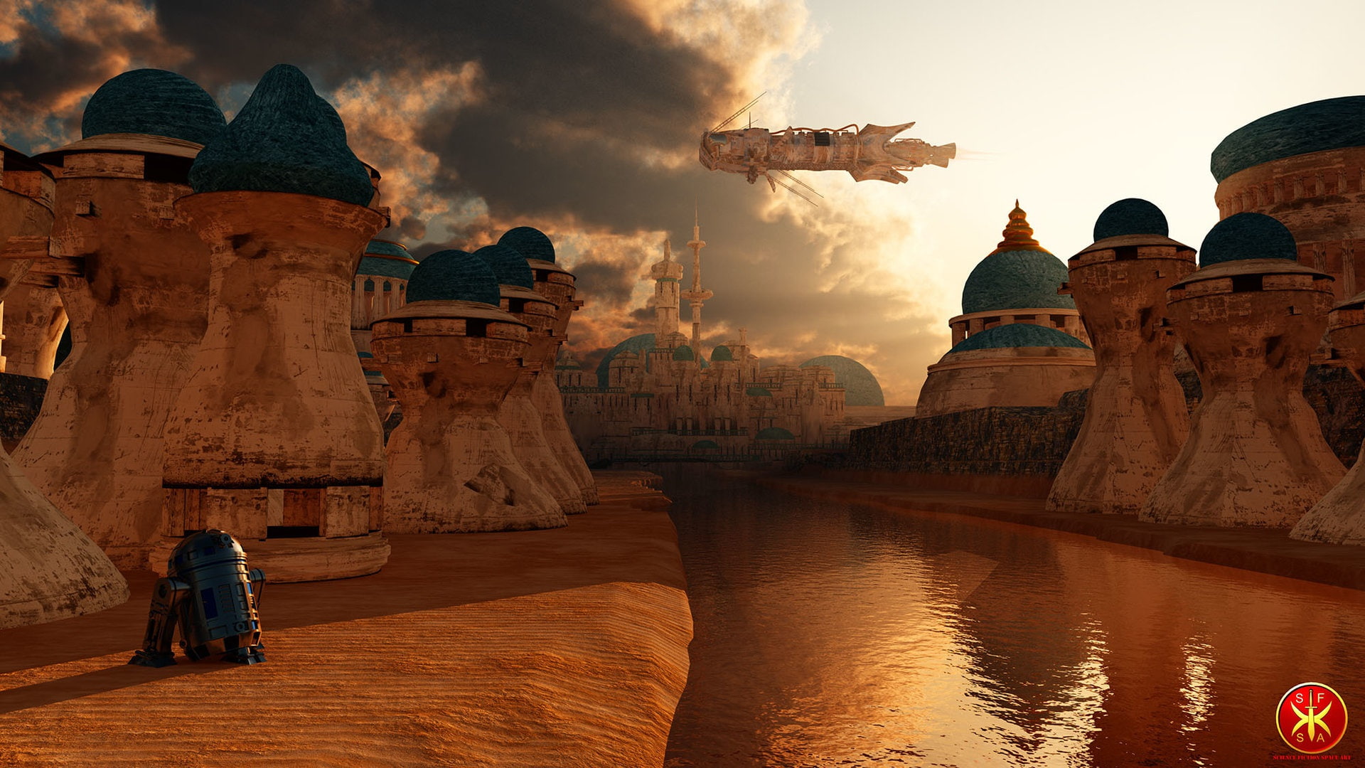 camera, robot, structure, channel, 1080P, Could be StarWars, HD Wallpaper