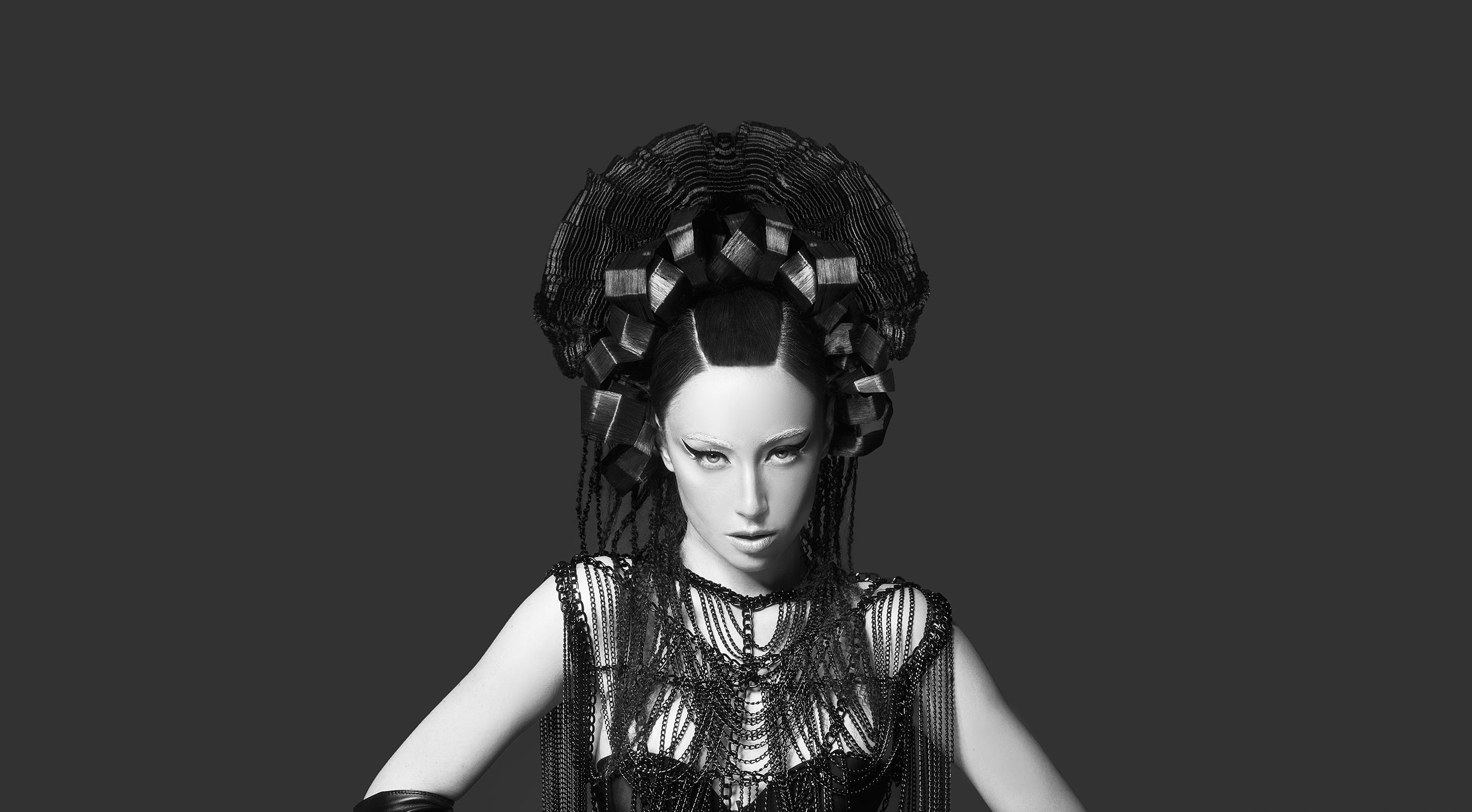 Black and White, females, Outfit, People, Photography, adult, photoart, Style, female, serious, Styling, front view, cut out, Girls, Revlon, headwear, Fashion, HD Wallpaper