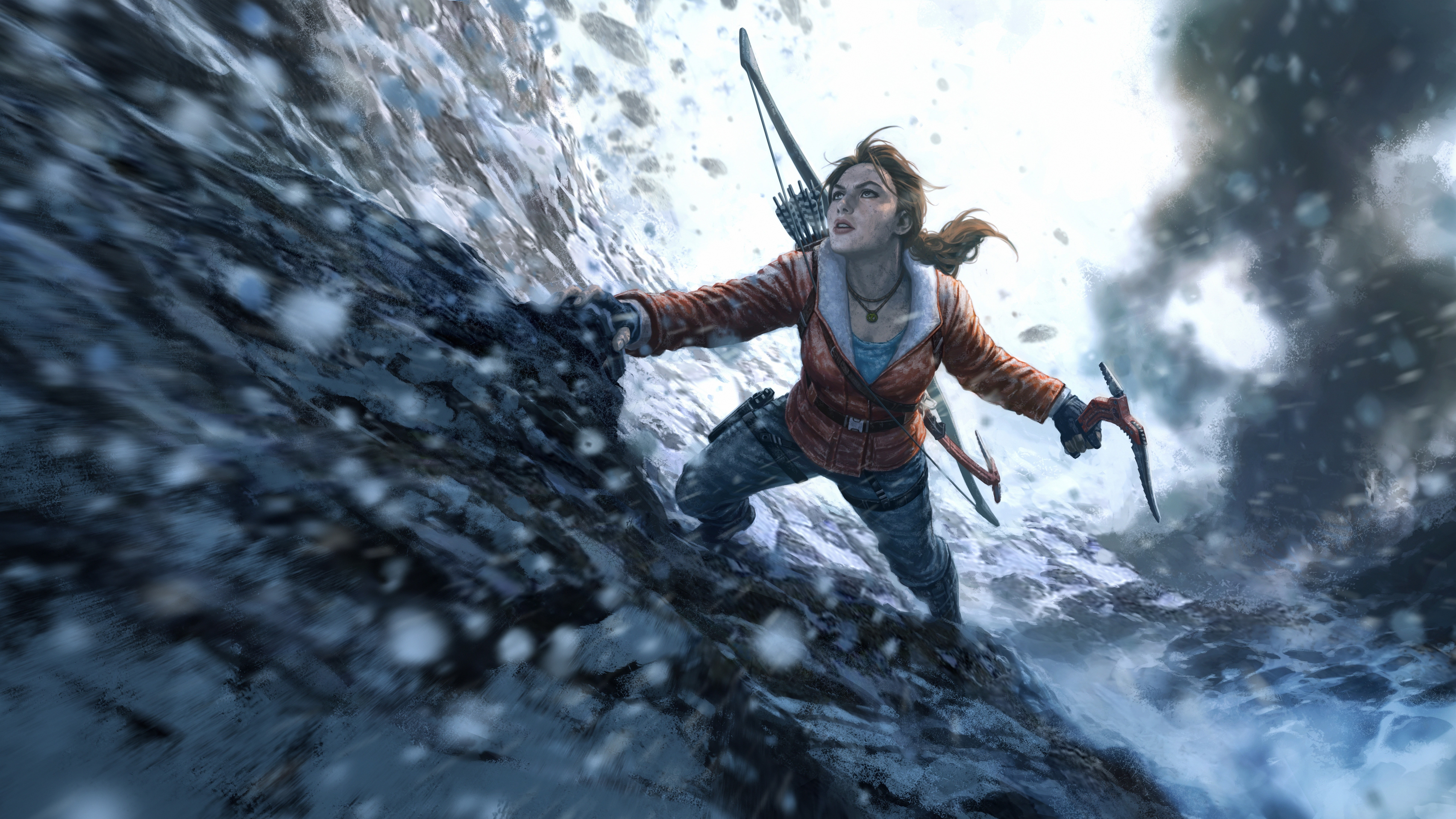 Best Games, character, Lara Croft, brown, PC, 8K, Rise of the Tomb Raider 20 Year Celebration Edition, digital, female, haired, HD Wallpaper