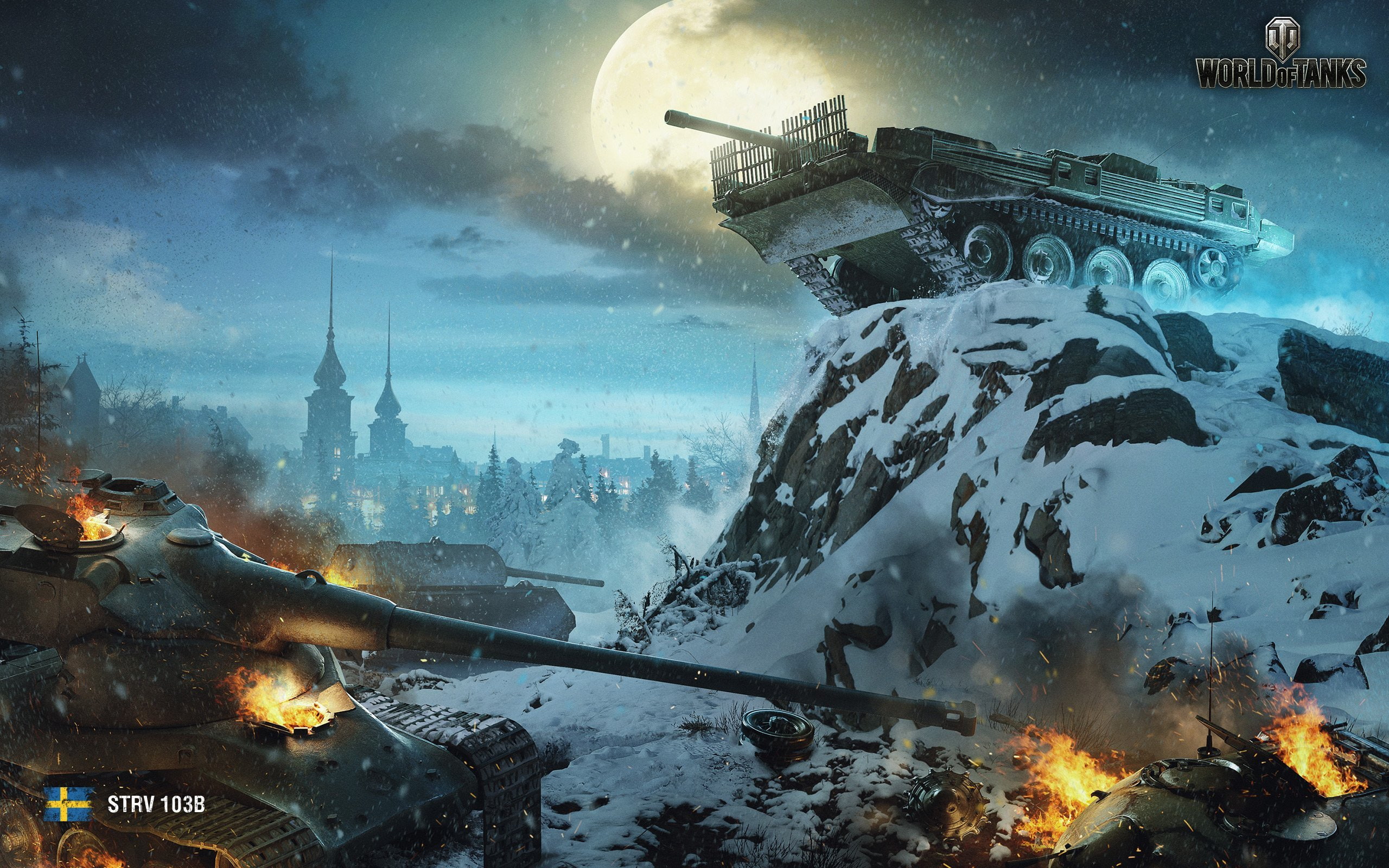 Strv 103B, 2K, Swedish tank destroyer, World of Tanks, HD Wallpaper