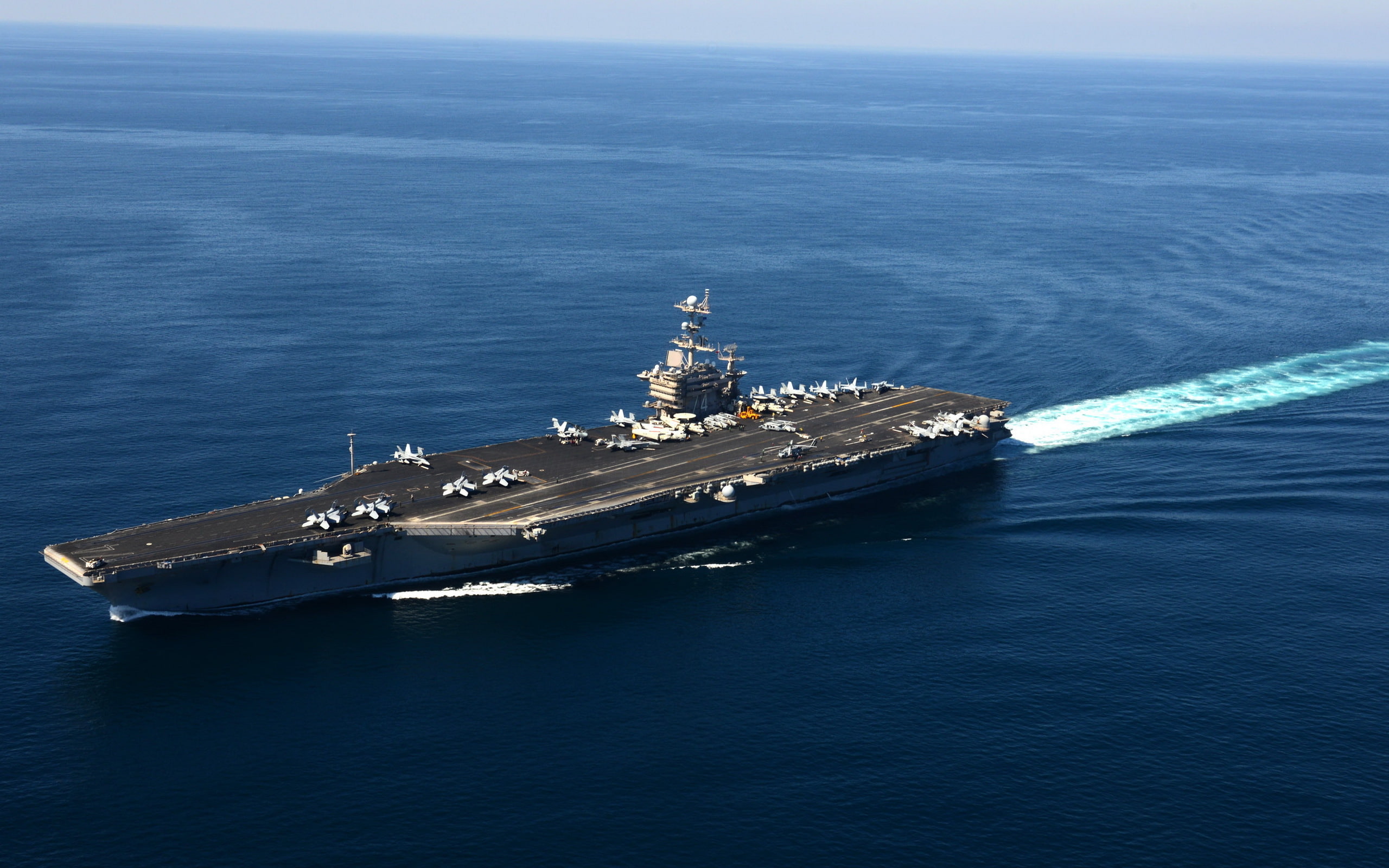 aircraft carrier, weapons, 2K, USS John C. Stennis, ship, HD Wallpaper