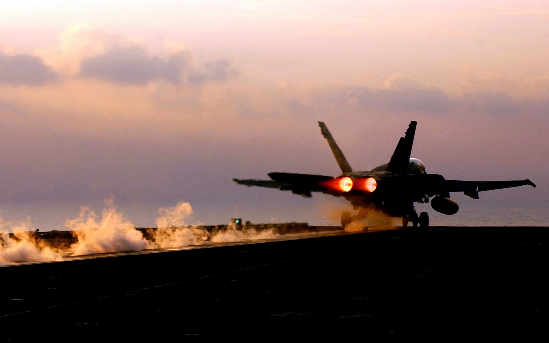 sky, super, aircraft, navy, carrier, weapons, military, hornet, f a 18e f, 1080P, fire, clouds, HD Wallpaper