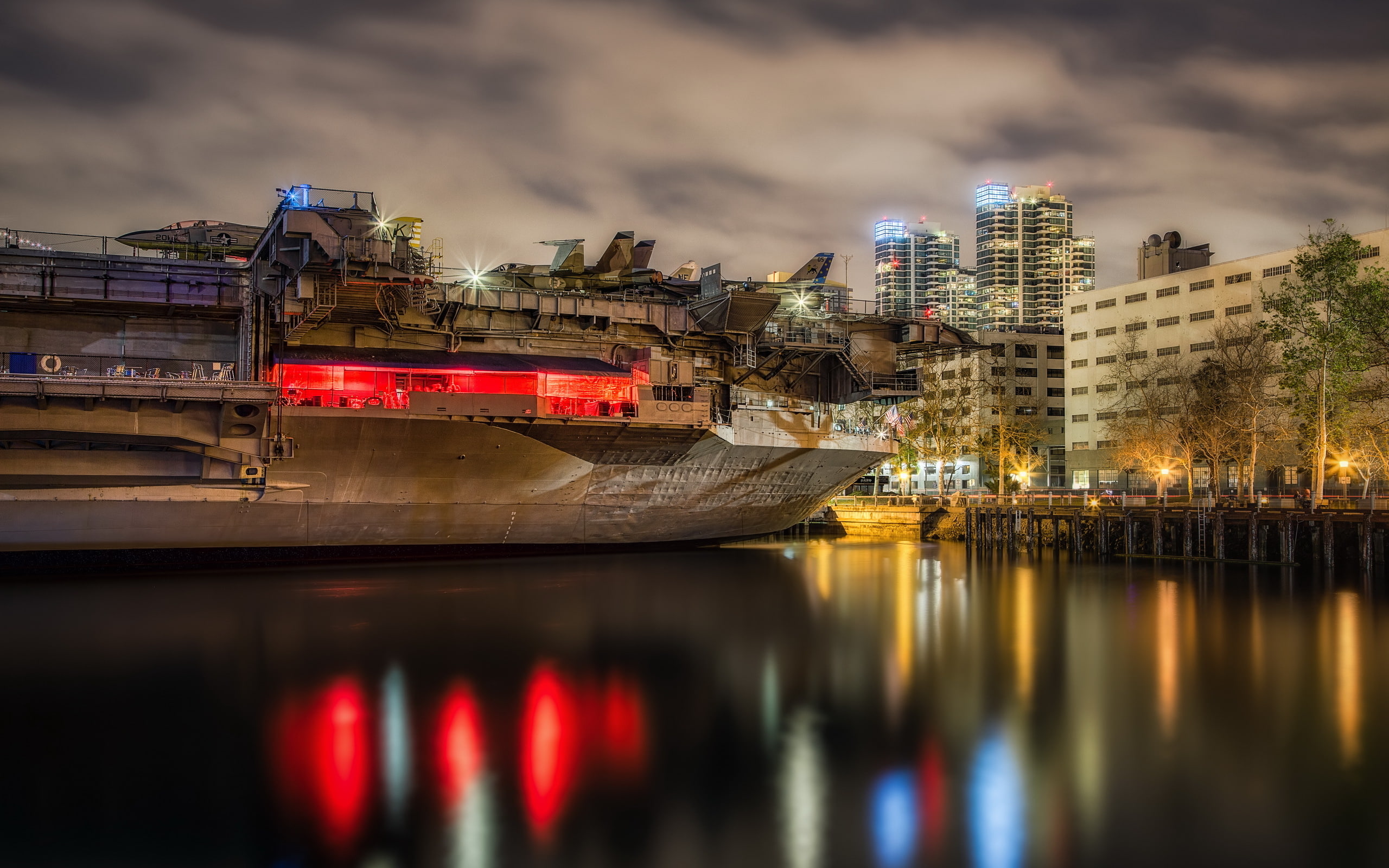 San Diego, 2K, California, United States, Marina, the carrier, weapons, HD Wallpaper