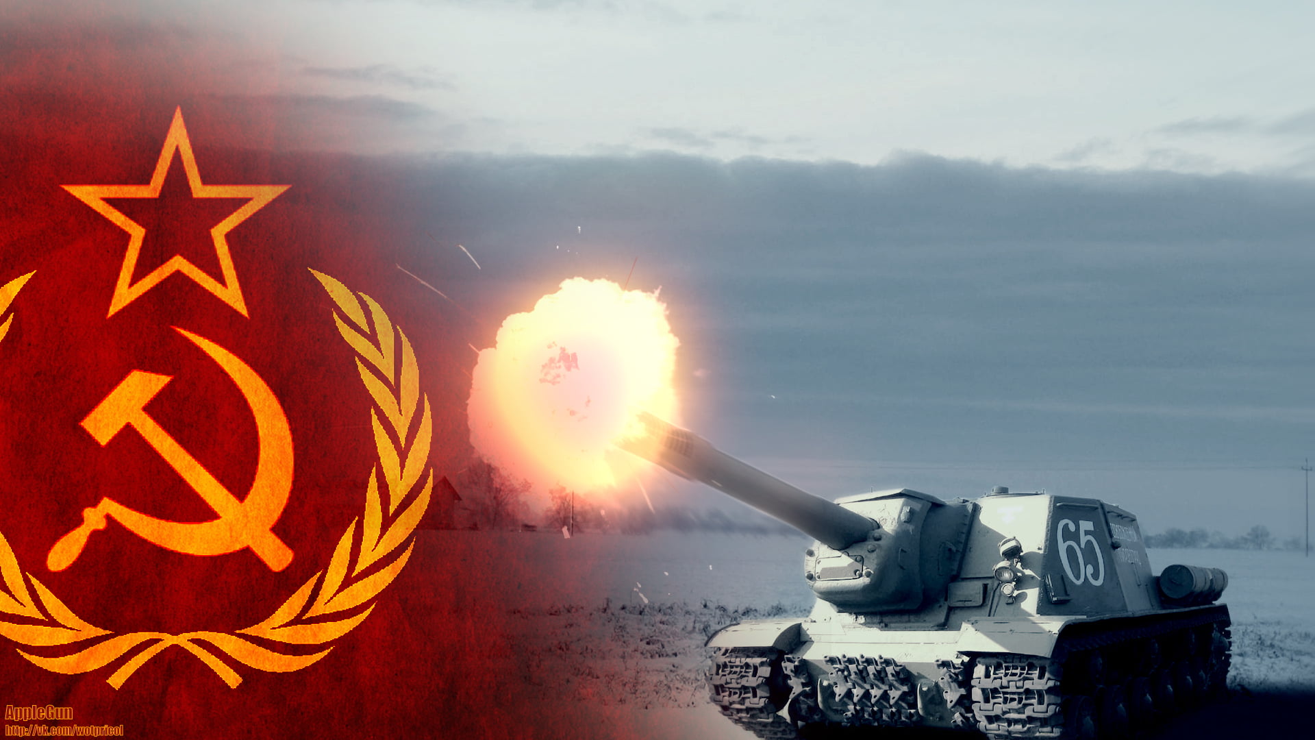 nature, aggression, cannon, fighting, no people, army, flame, PT-ACS, armed Forces, tank, weapon, military, ISU-152, sky, war, tanks, fire - Natural Phenomenon, HD Wallpaper