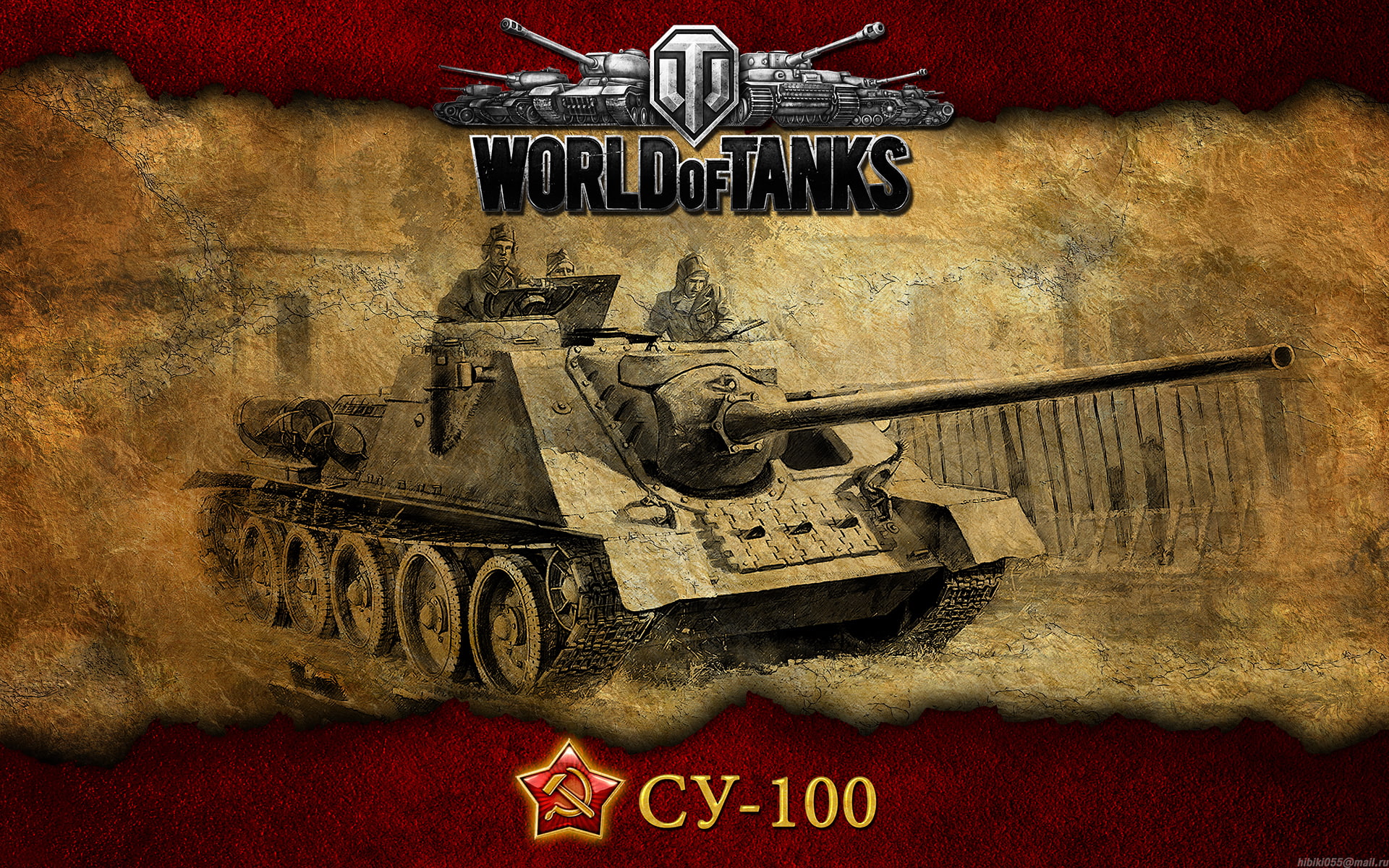 WoT, tanks, SU-100, 1080P, PT-ACS, World of Tanks, tank, USSR, HD Wallpaper