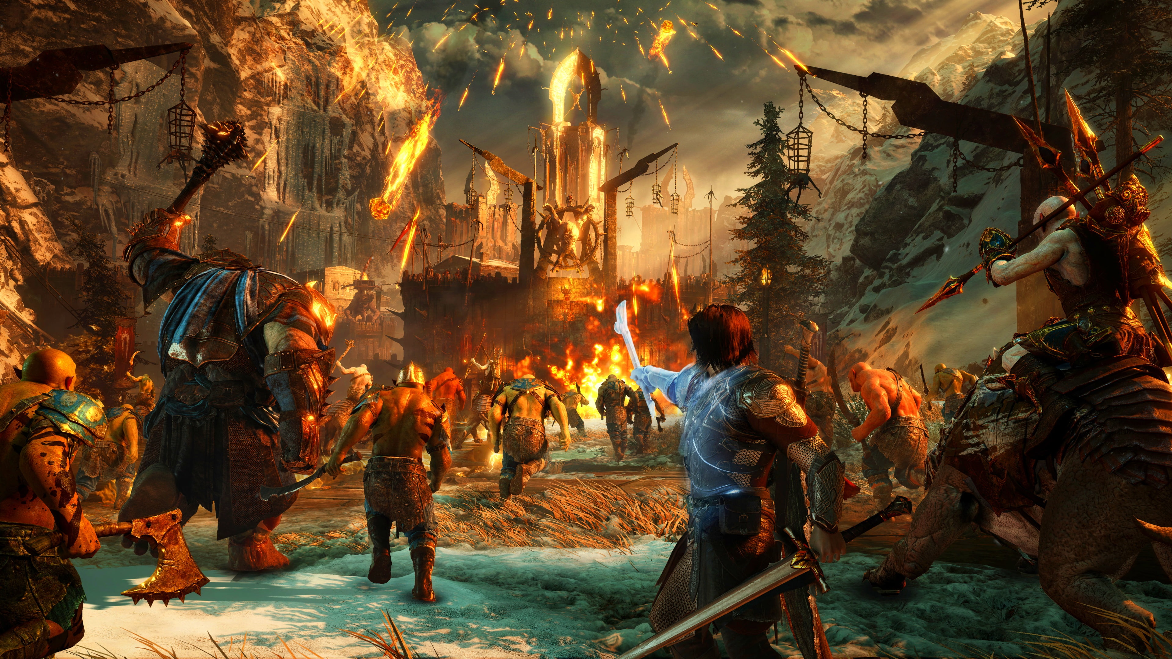 fantasy, action, middle, lord, fighting, 4K, shadow, war, videogame, rings, earth, lotr, adventure, game, HD Wallpaper