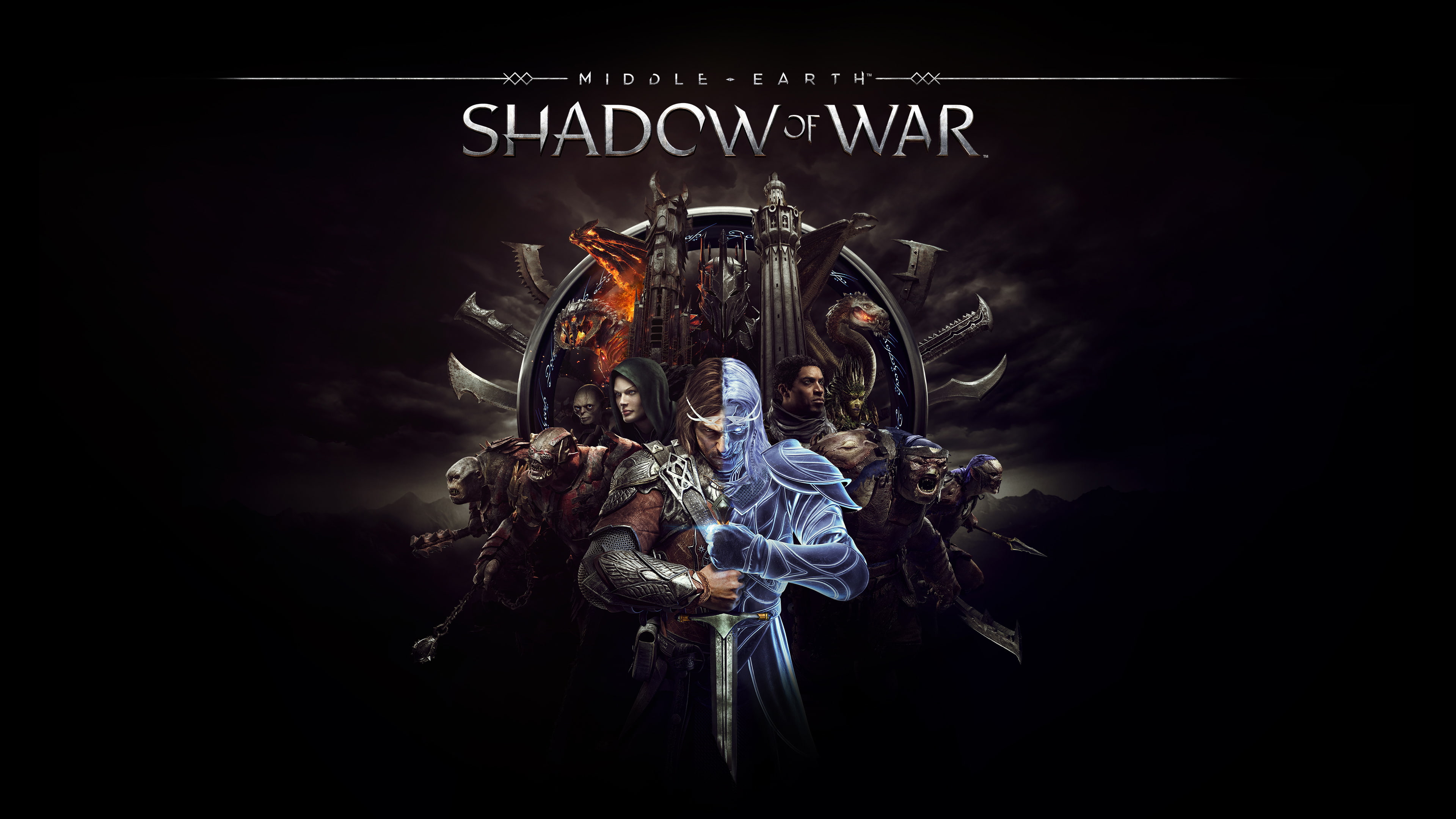 4K, belief, text, copy space, human representation, digital composite, no people, communication, close-up, indoors, Middle-earth: Shadow of War, western script, HD Wallpaper