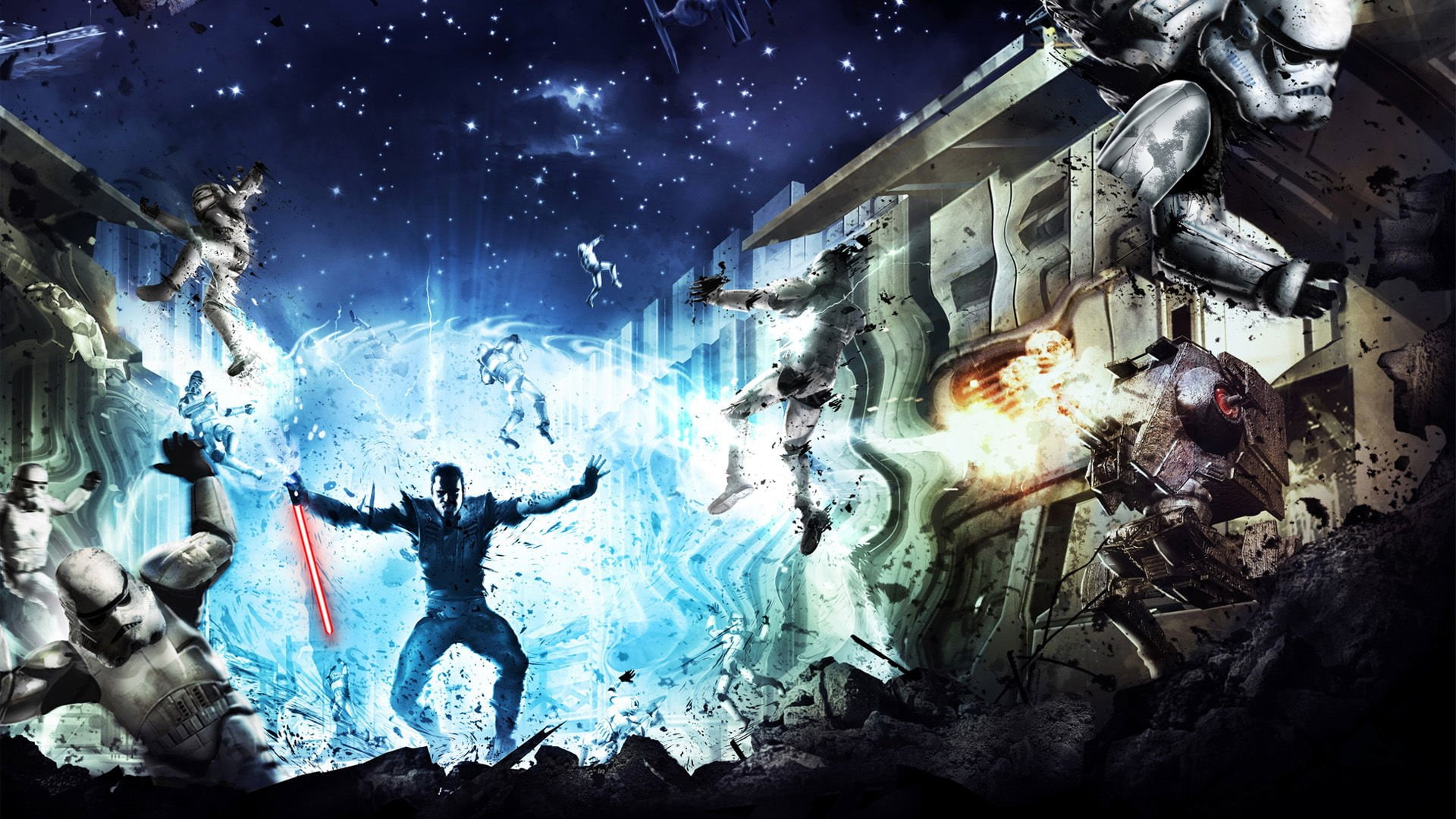 wars, star, battle, scene, Star Wars: The Force Unleashed II, 1080P, Star Wars, HD Wallpaper
