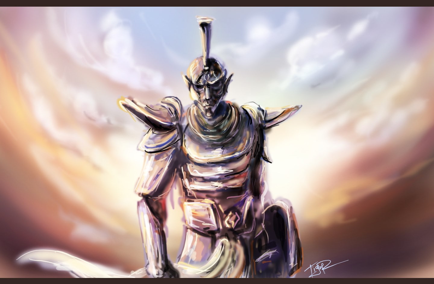 sky, representation, statue, religion, 720P, male likeness, spirituality, creativity, human representation, transfer print, nature, the elder scrolls iii morrowind, HD Wallpaper