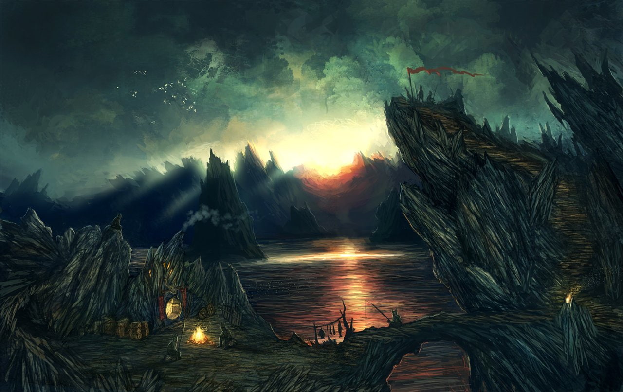 tree, The Elder Scrolls, tranquil scene, cloud - sky, 720P, sea, transportation, outdoors, The Elder Scrolls III: Morrowind, nautical vessel, architecture, HD Wallpaper