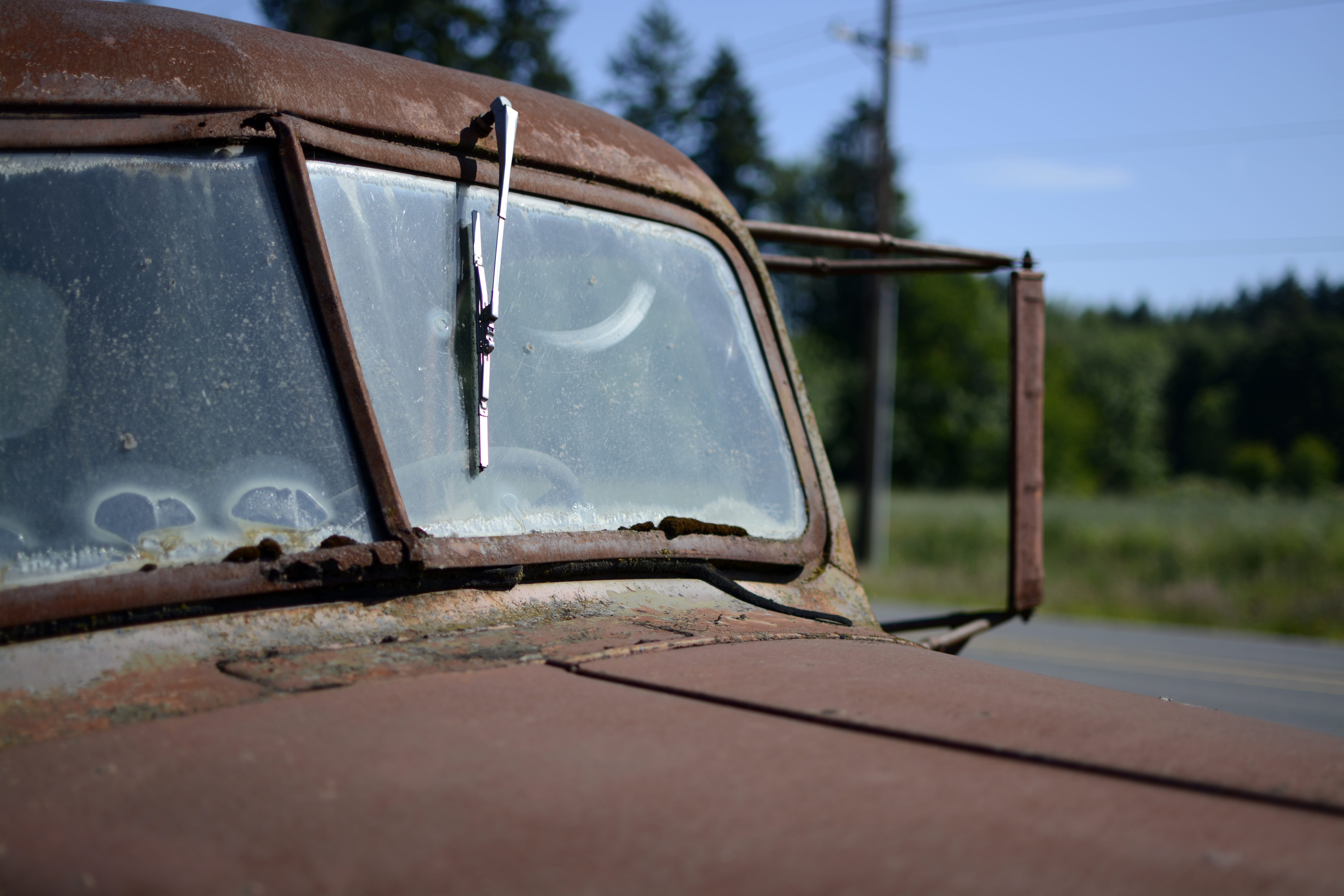 ruined, old-fashioned, obsolete, image, glass - material, deterioration, rust, car, outdoors, closed, retro Styled, windshield, motor vehicle, no people, HD Wallpaper