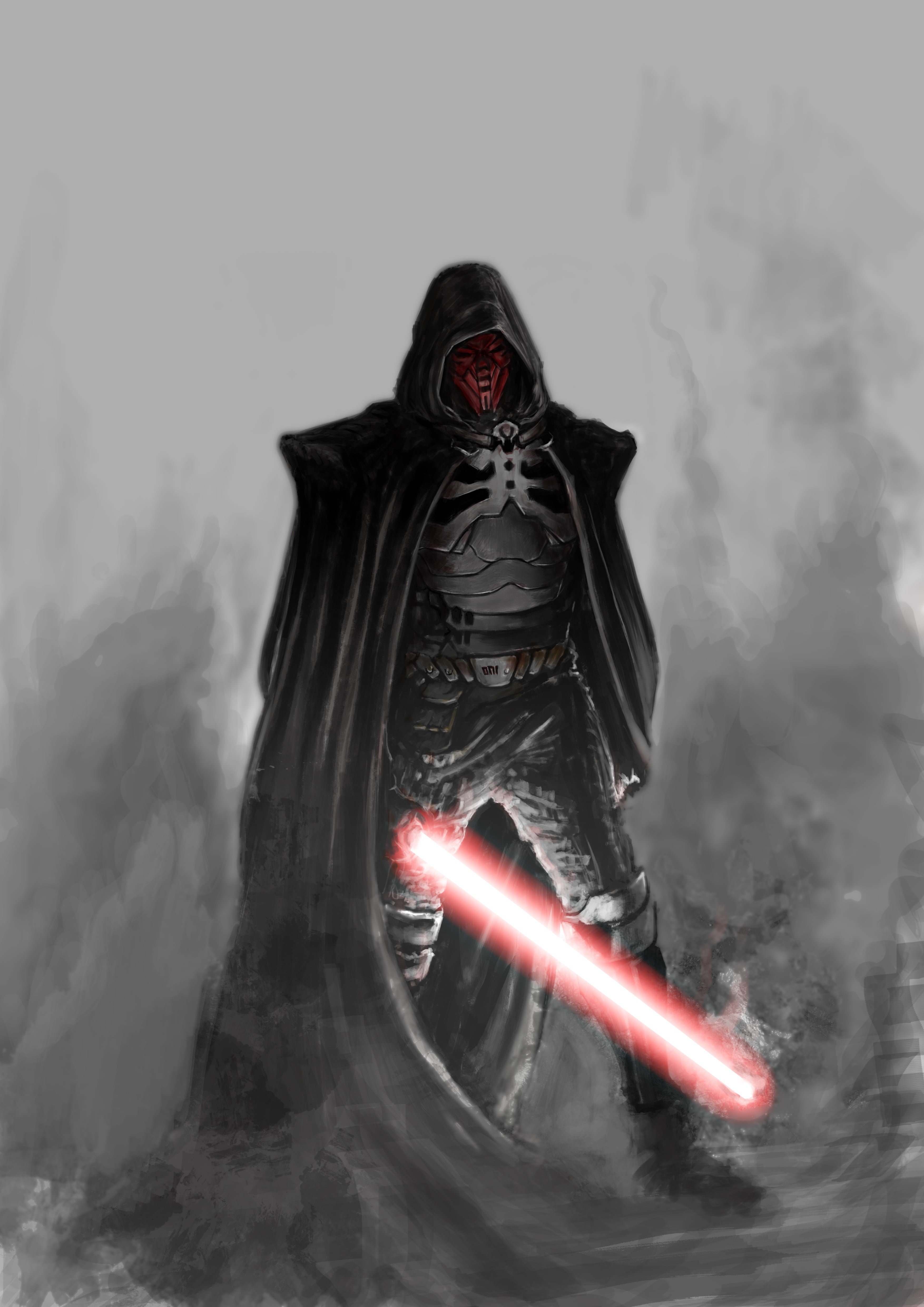 4K, studio shot, Star Wars, lightsaber, illuminated, low angle view, digital, representation, nature, man, sky, human representation, cloaks, motion, artwork, Phone HD Wallpaper