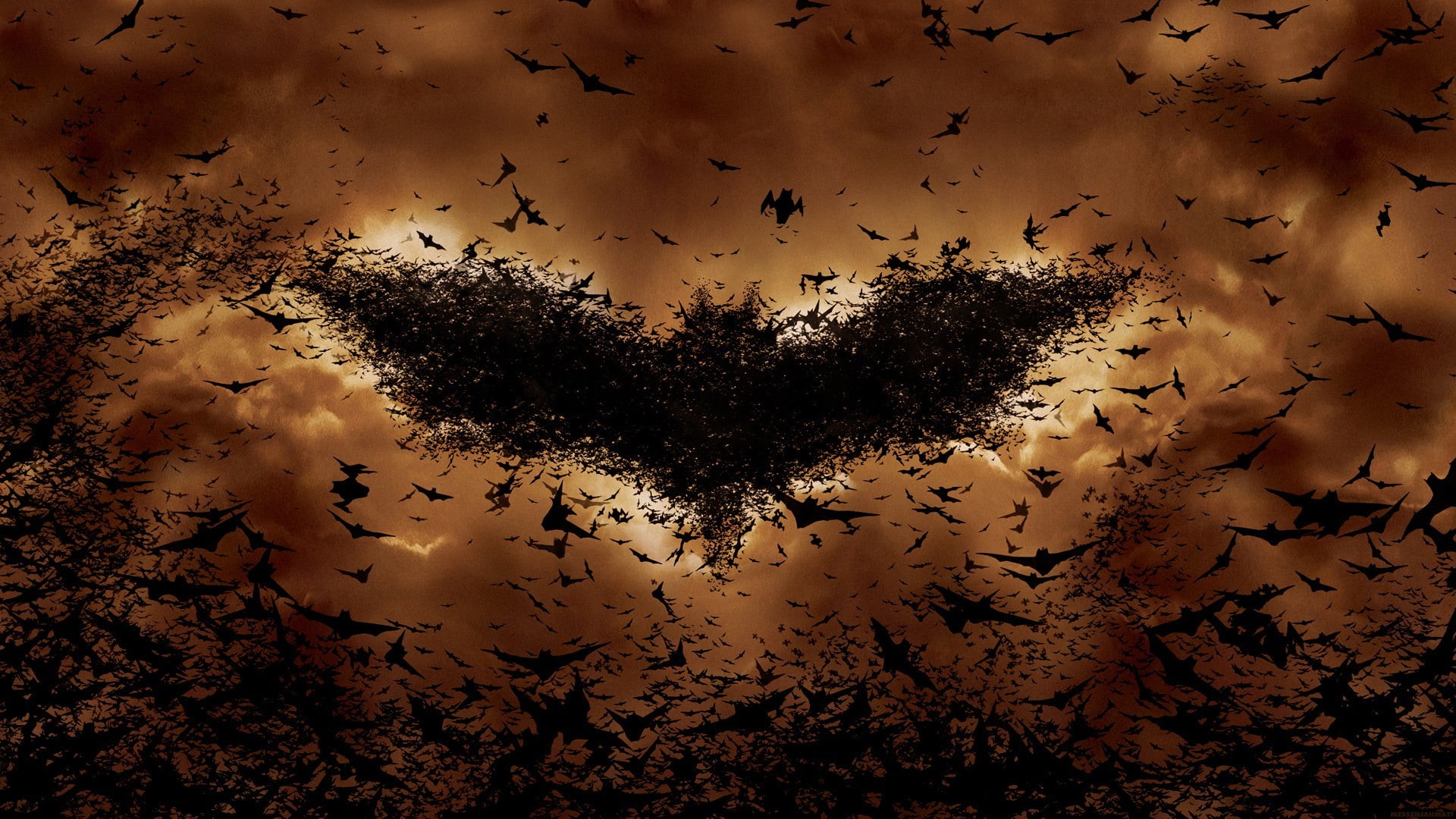 1080P, Batman logo, movies, bats, Batman, HD Wallpaper