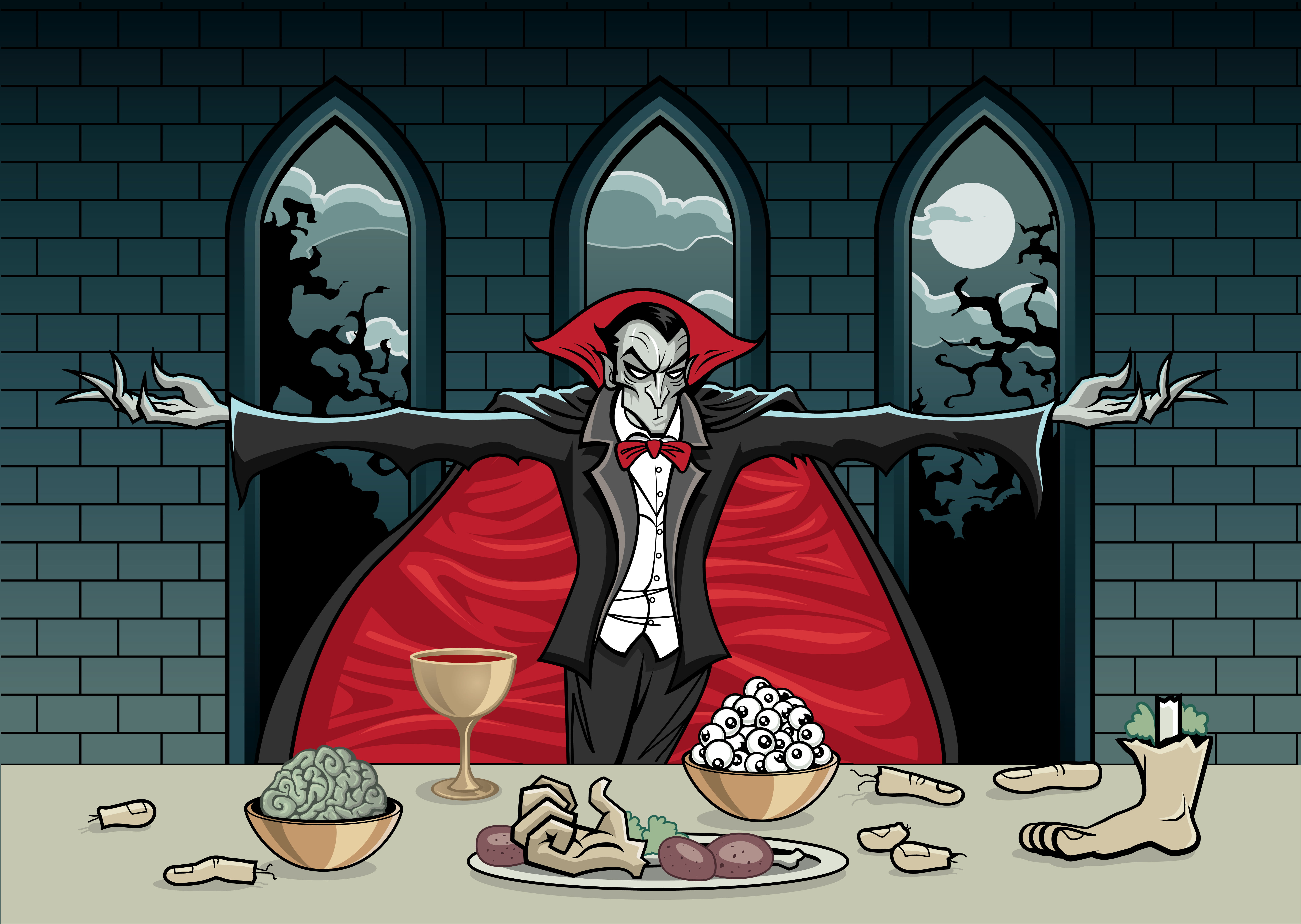 architecture, art and craft, nature, count, table, leg, bone, blood, belief, skeleton, fingers, eyes, built structure, creativity, night, Dracula, Cup, HD Wallpaper