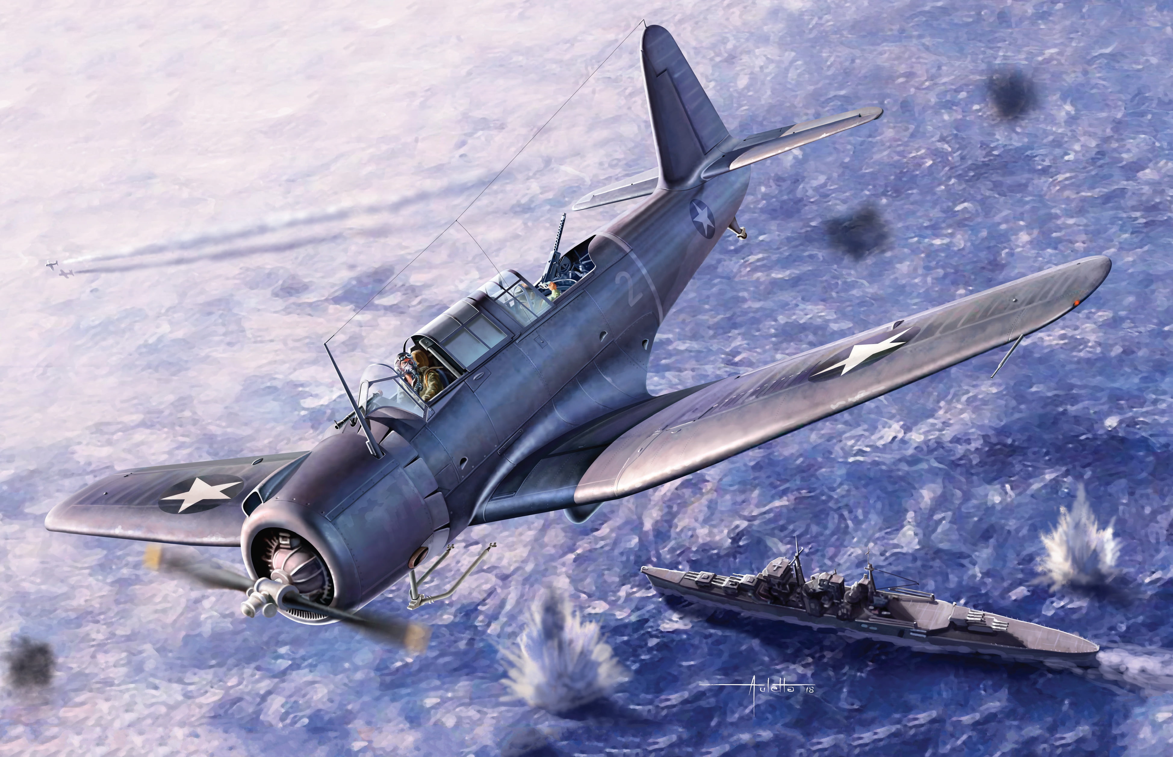 Dive, Vindicator, 4K, US Navy, Carrier-based bomber, USA, SB2U-3, HD Wallpaper