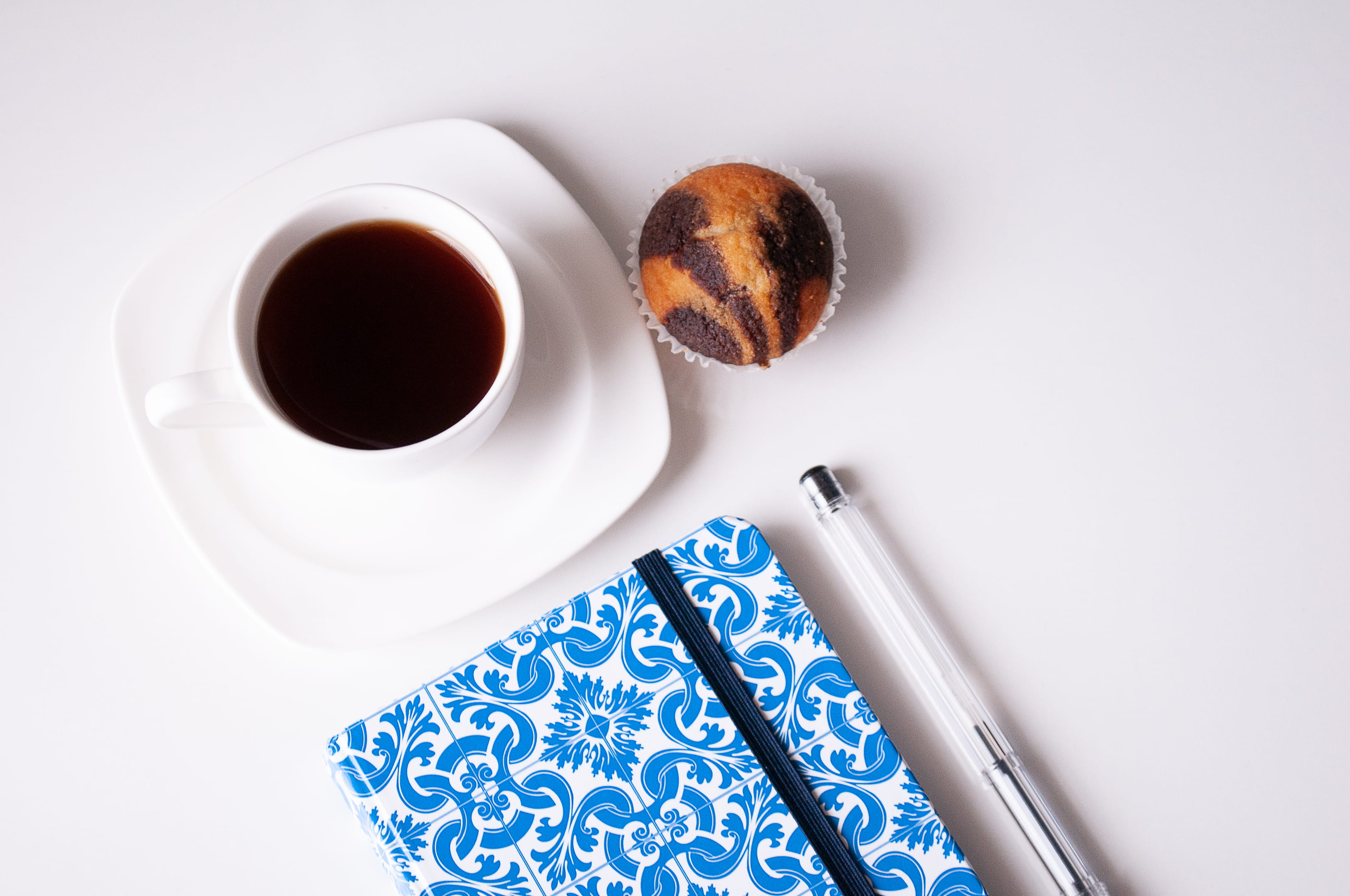 black, near, table, pencil, black coffee, meal, food and drink, coffee - drink, refreshment, coffee cup, pattern, no people, pen, crockery, cup, 2K, snack, HD Wallpaper
