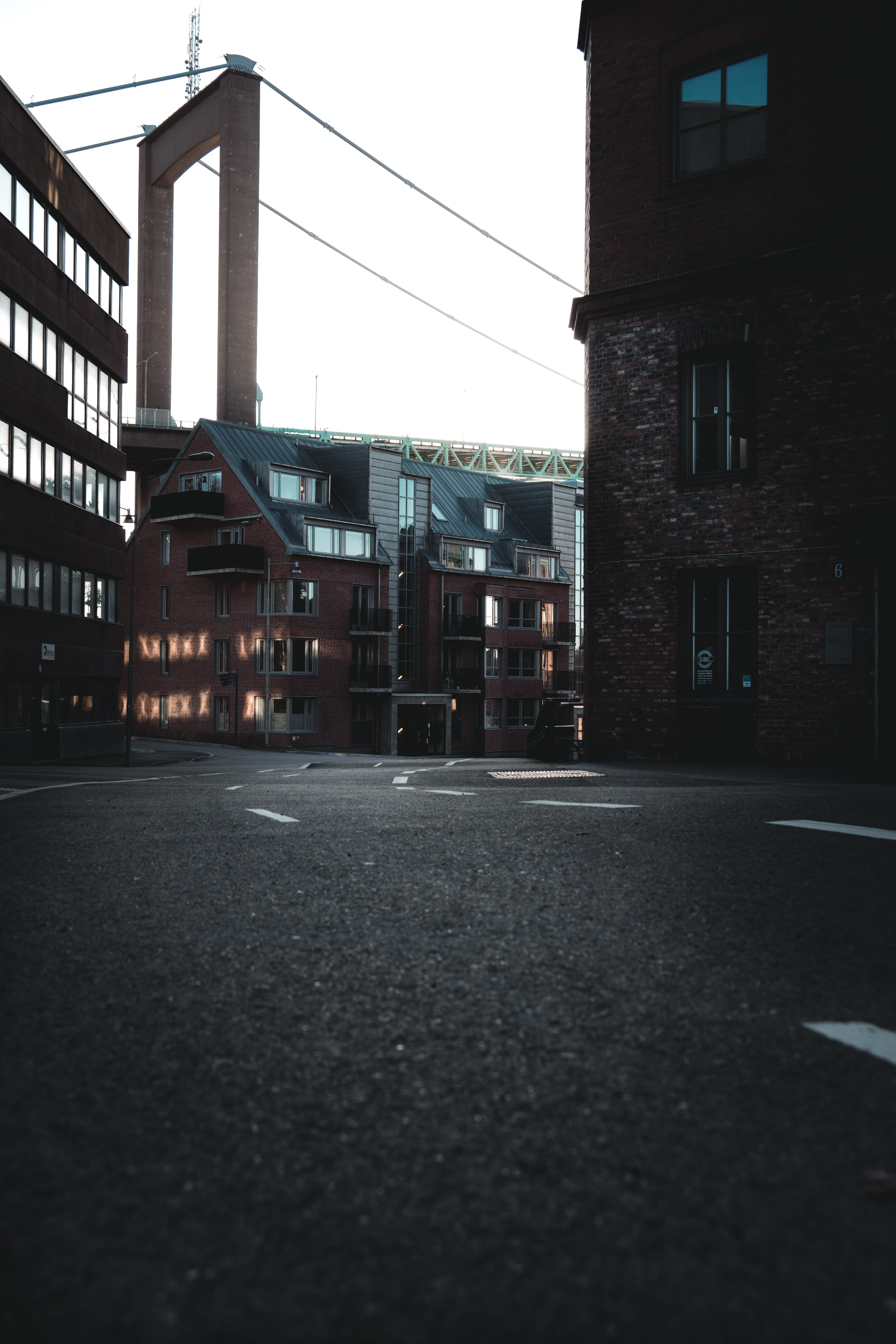 sony, built structure, sky, sun, building, ambient, sunny, no people, road, marking, surface level, outdoors, street, the way forward, building exterior, Phone HD Wallpaper