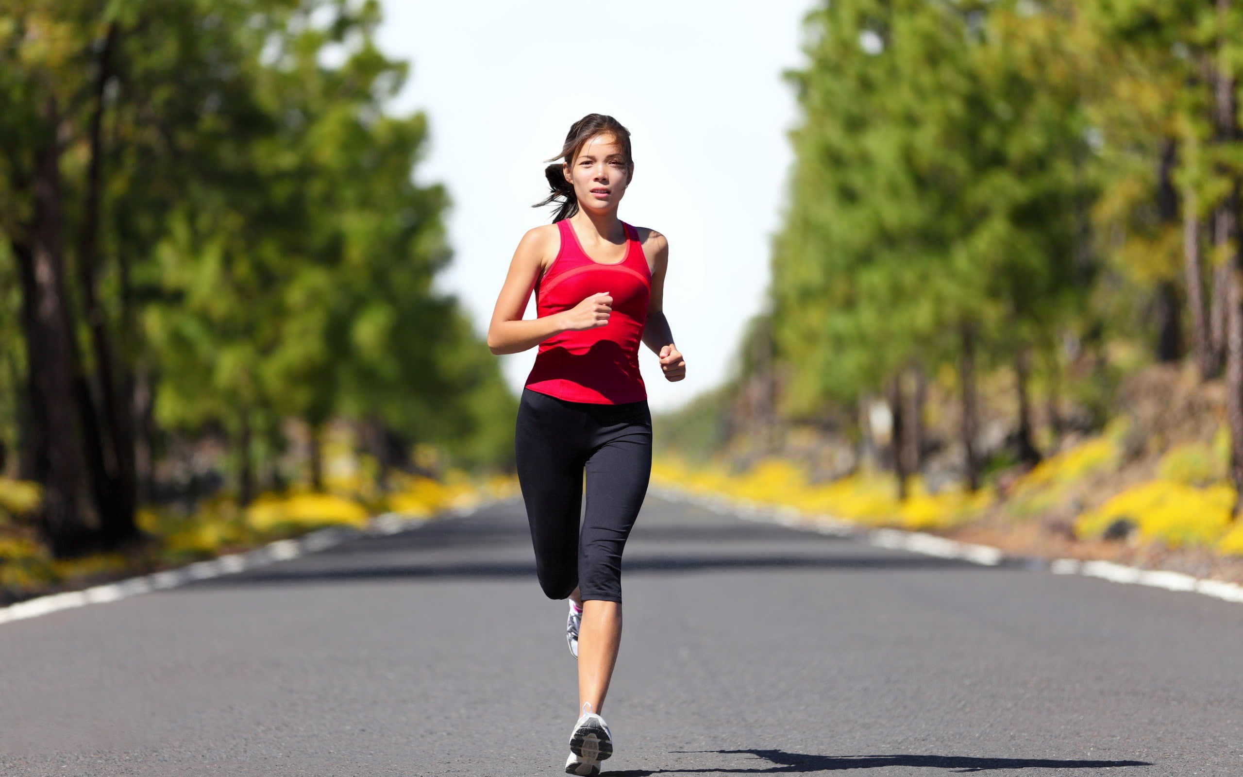 plant, adult, full length, sports training, physical activity, young women, jogging, women, lifestyles, clothing, sport, healthy lifestyle, sports clothing, HD Wallpaper