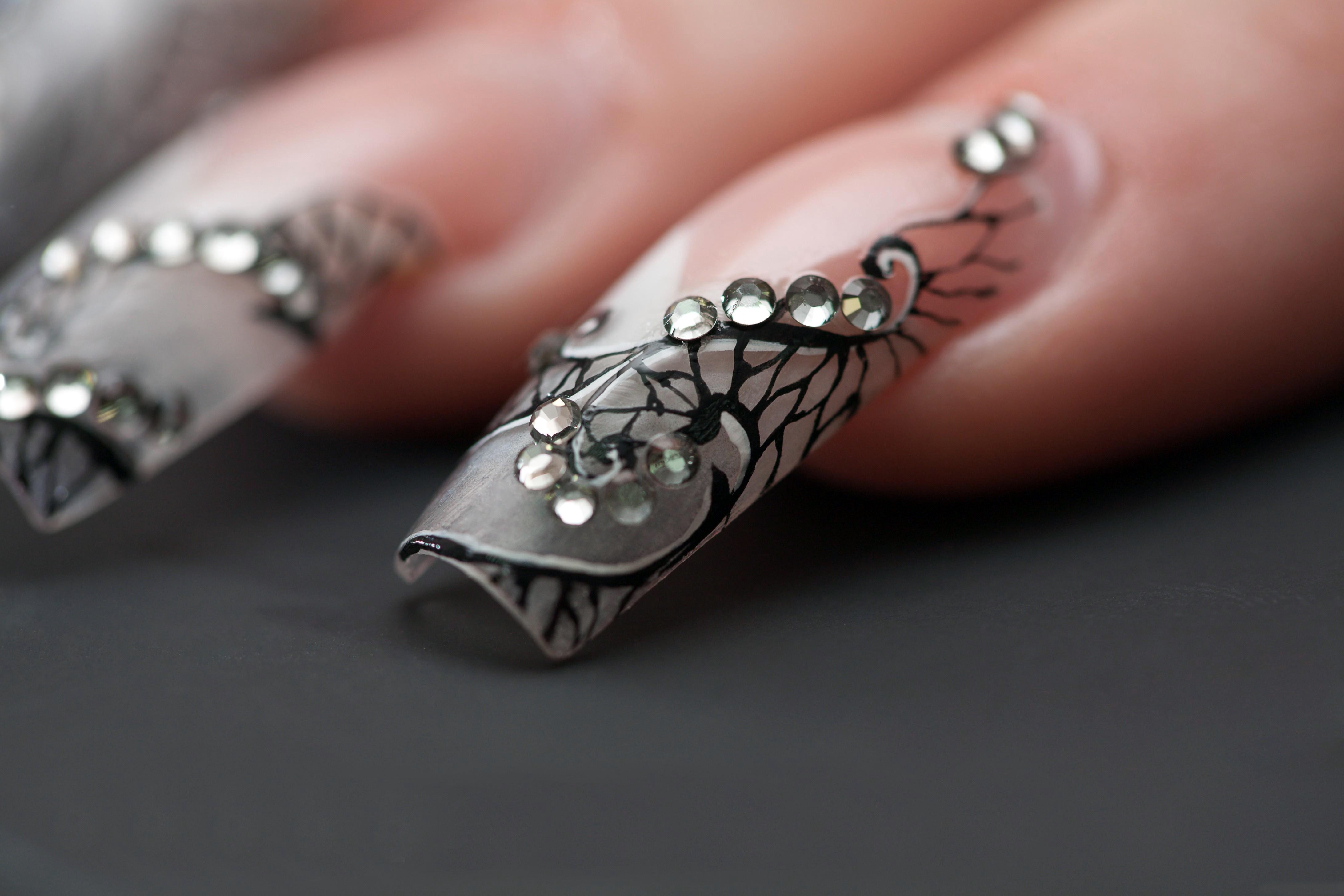 Fingers, 4K, paint, nails, patterns, MANICURE, HD Wallpaper