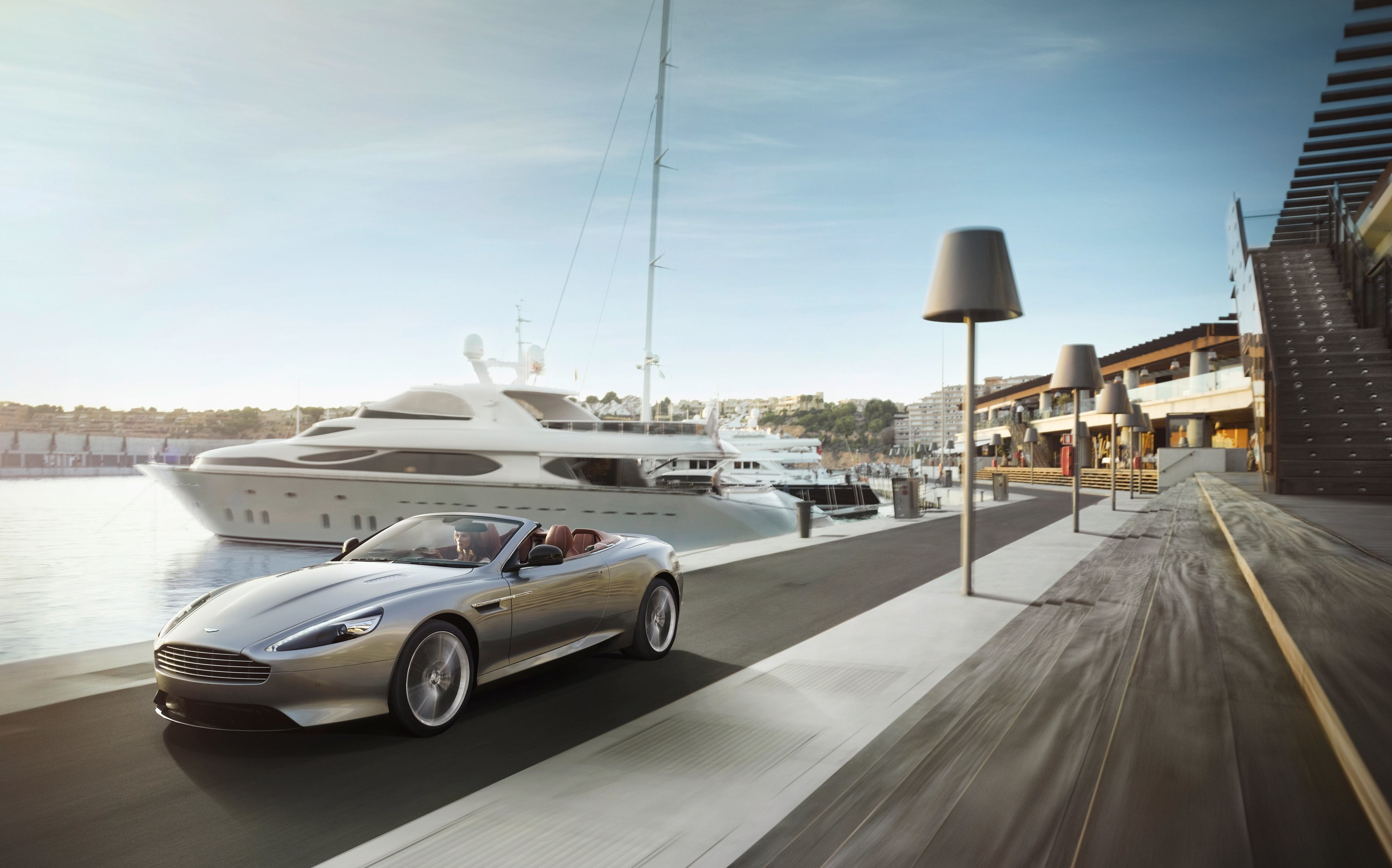 Aston Martin DB9, Aston Martin, car, 2K, HD Wallpaper