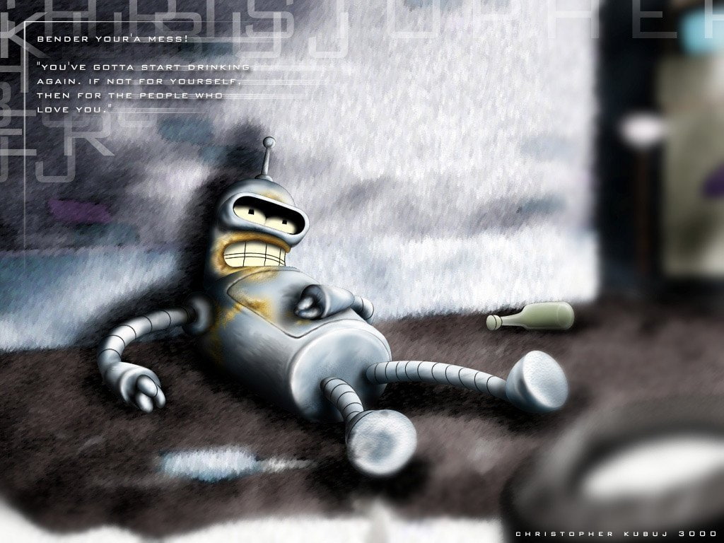 hd, 480P, futurama, bender, cartoon/comic, HD Wallpaper