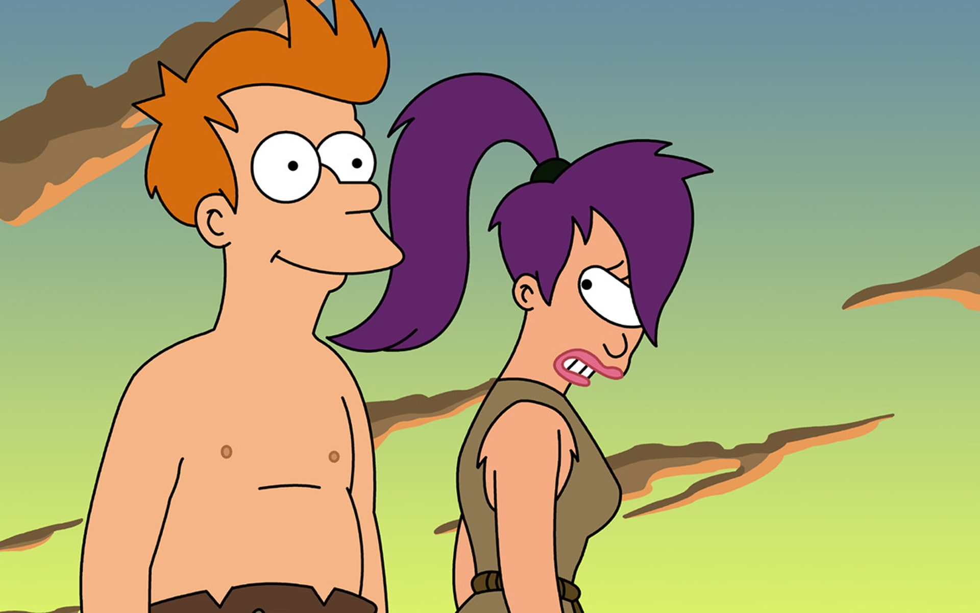characters, funny, futurama, cartoon, sitcom, bender, leela, animation, comedy, fry, two, 1080P, HD Wallpaper