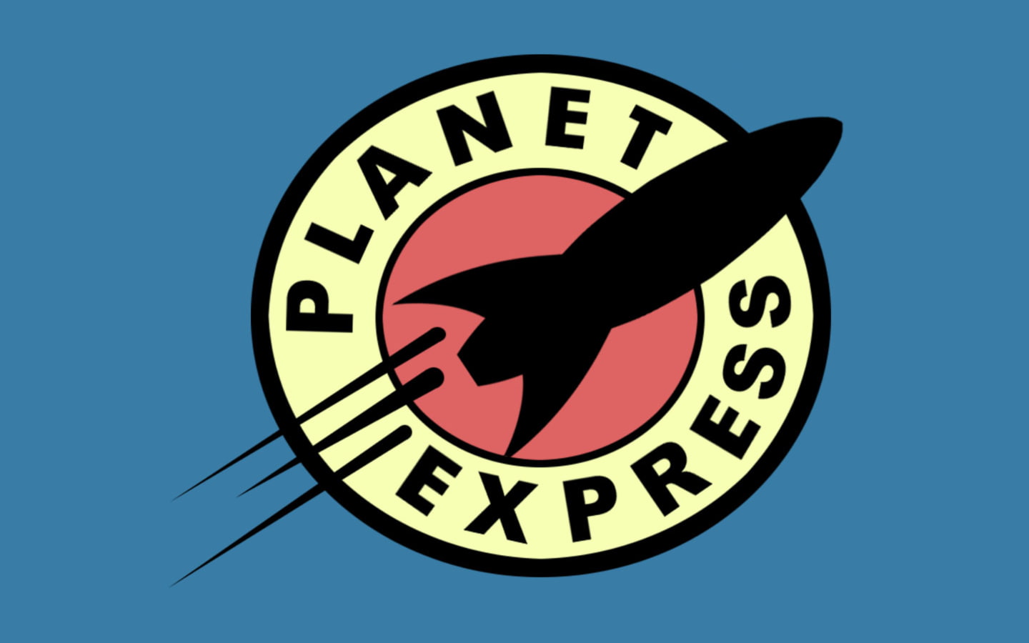 720P, blue background, logo, typography, Futurama, HD Wallpaper