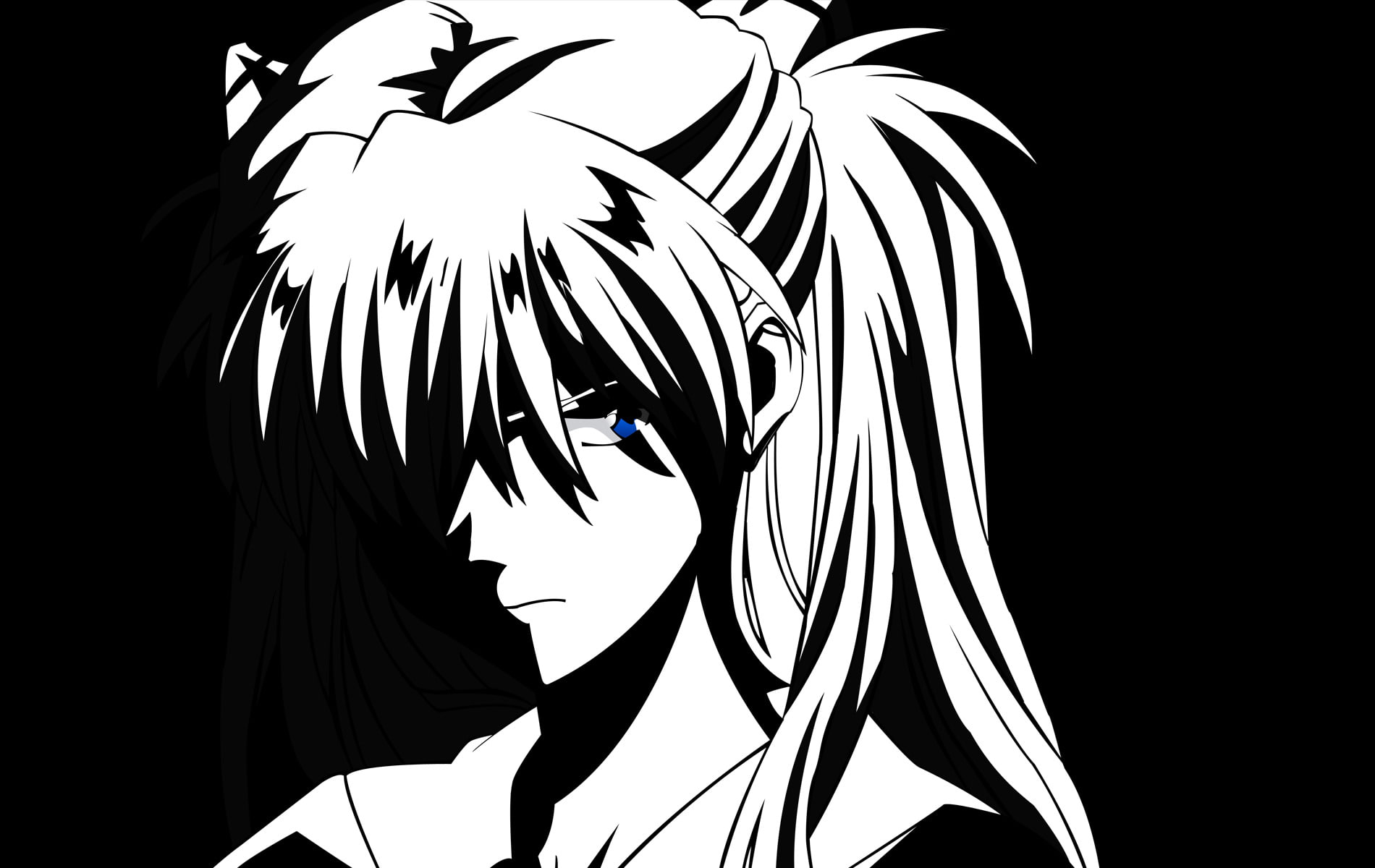 representation, art and craft, indoors, nature, 720P, design, silhouette, creativity, Evangelion, close-up, black background, Evangelion: 2.0 You Can (Not) Advance, HD Wallpaper