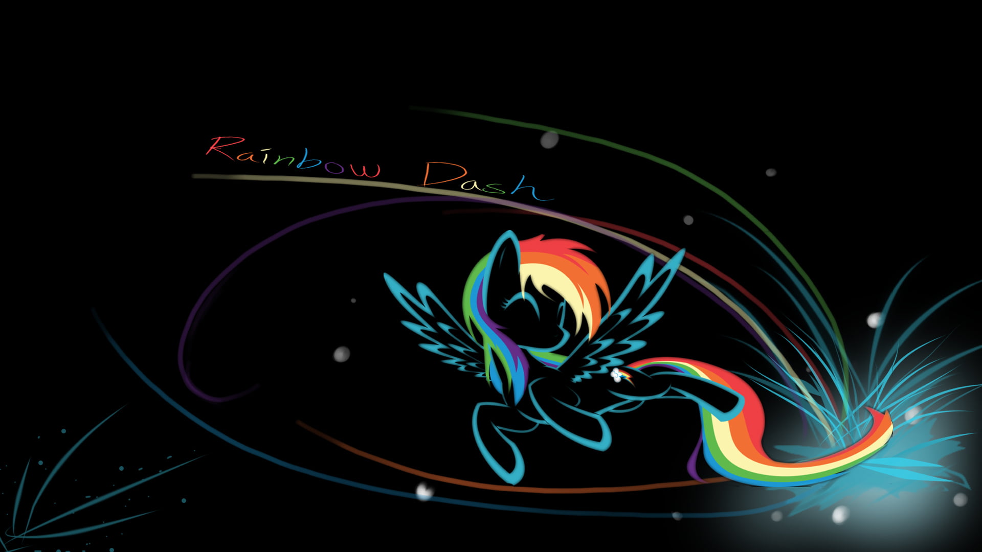 art and craft, light trail, dash, long exposure, light painting, mlp, 1080P, creativity, my little pony, motion, representation, name, night, rainbow, HD Wallpaper