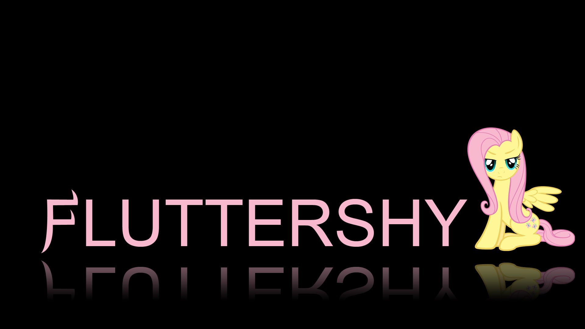 copy space, My Little Pony, black background, indoors, western script, no people, creativity, studio shot, neon, Fluttershy, sign, representation, communication, HD Wallpaper
