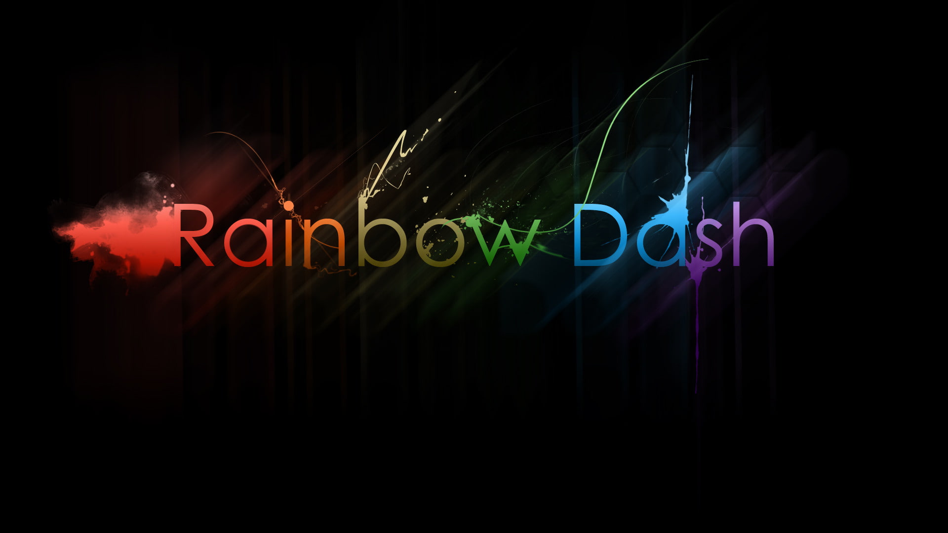 cartoon/comic, rainbow, little, black, 1080P, dash, pony, hd, my, HD Wallpaper
