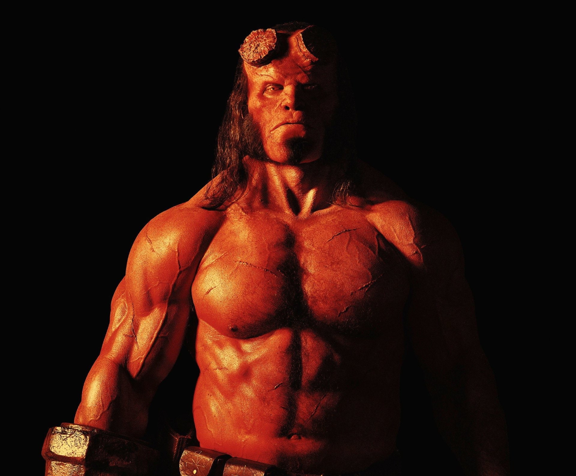 chest, 1080P, sport, Movie, athlete, sports training, indoors, shirtless, cut out, human muscle, black background, Hellboy (2019), wellbeing, strength, HD Wallpaper