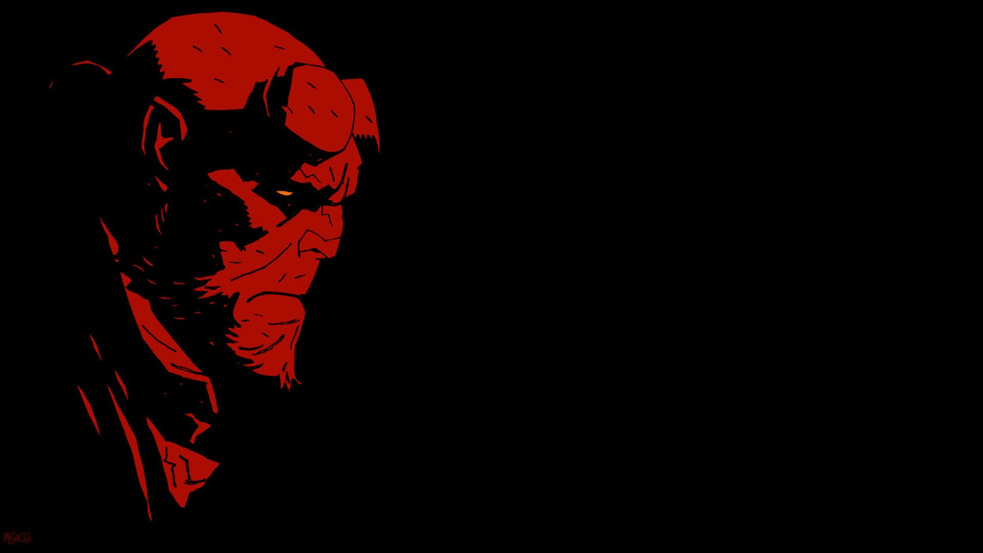 black background, copy space, hellboy, creativity, night, animal representation, representation, communication, nature, celebration, decoration, dark, art and craft, HD Wallpaper