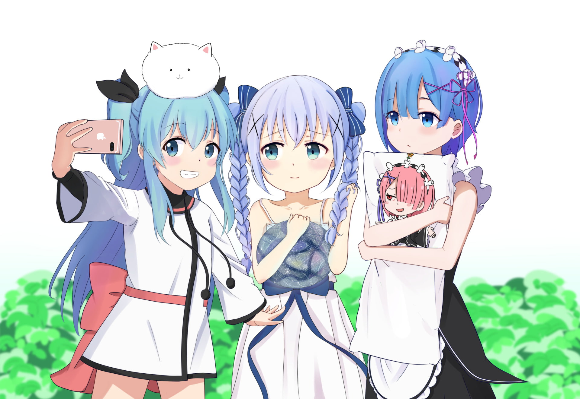 Anime, Chino Kafū, Noel (Celestial Method), Ram (Re:ZERO), 1080P, Rem (Re:ZERO), Is the Order a Rabbit?, Celestial Method, Re:ZERO -Starting Life in Another World-, HD Wallpaper