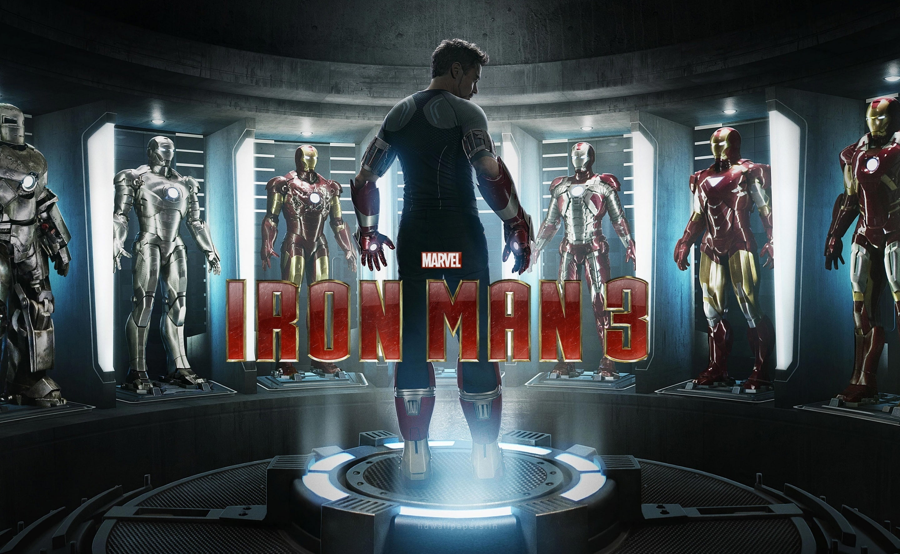 technology, men, full length, tony stark, architecture, one person, 2013, Movies, indoors, preparation, adult, iron, man, casual clothing, silver colored, HD Wallpaper